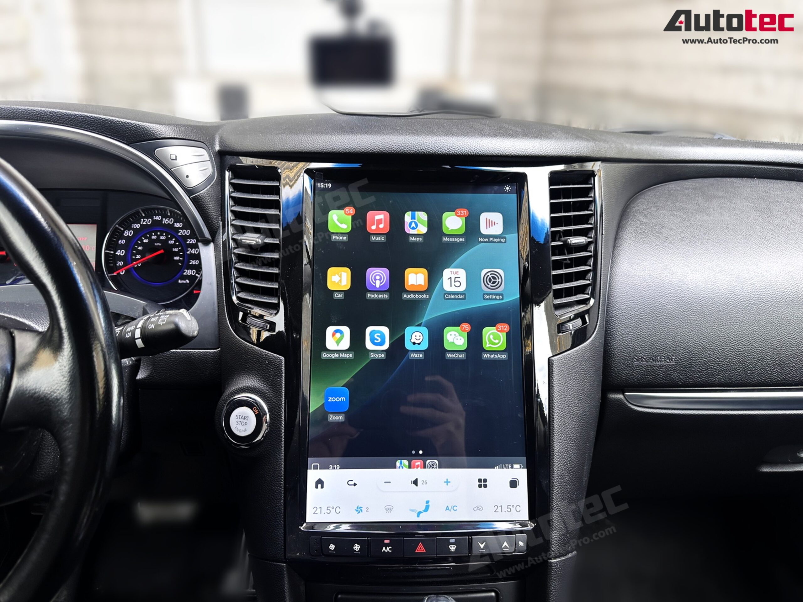 Infiniti FX25, FX35, FX37, FX45, FX50, QX70 14.4” HD IPS Touch-Screen Navigation & Infotainment System | Android 13 | GPS | BT | WiFi | Camera | CarPlay