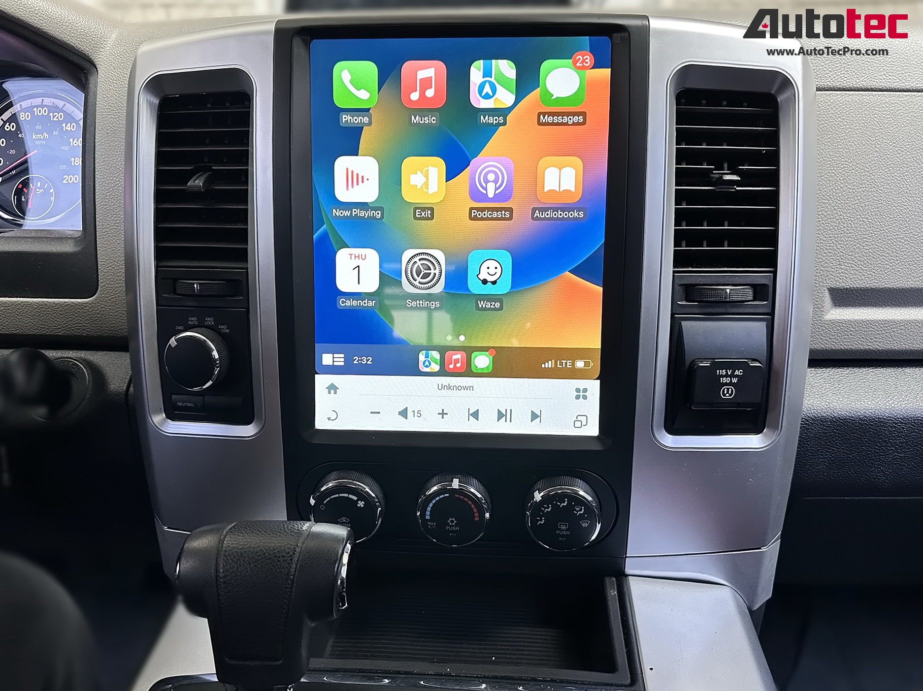 Dodge RAM (2009 – 2012) 13.8″ HD Tesla-Style Navigation & Infotainment System | Android 13 | GPS | BT | Wifi | CarPlay | Android Auto | 4G LTE