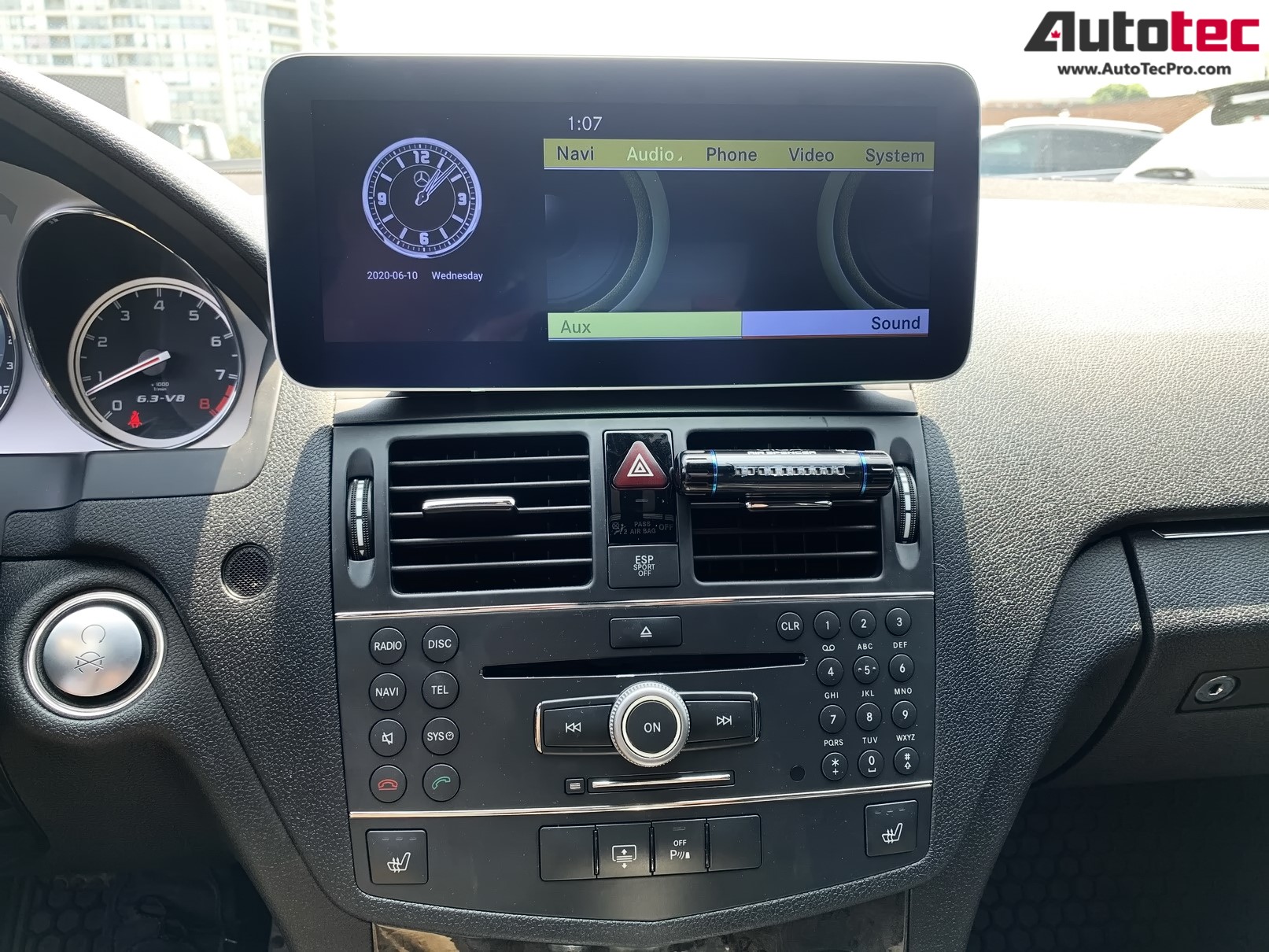 Pantalla 10.25 GPS Mercedes Benz Clase C W204 Android 12 4G LTE TR3602  CarPlay & Android Auto No Procesador Octa core 8GB RAM 64GB ROM