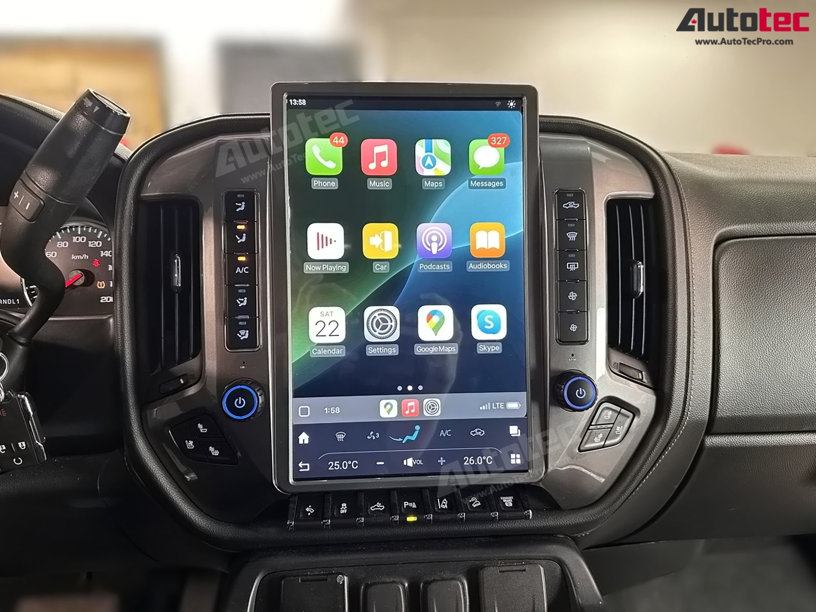 Chevrolet Silverado / GMC Sierra (2014 – 2019) 15.6″ IPS QHD 2K Touch-Screen Navigation & Infotainment System | Android 13 | GPS | BT | Wifi | CarPlay | Onstar | DSP | 4G LTE