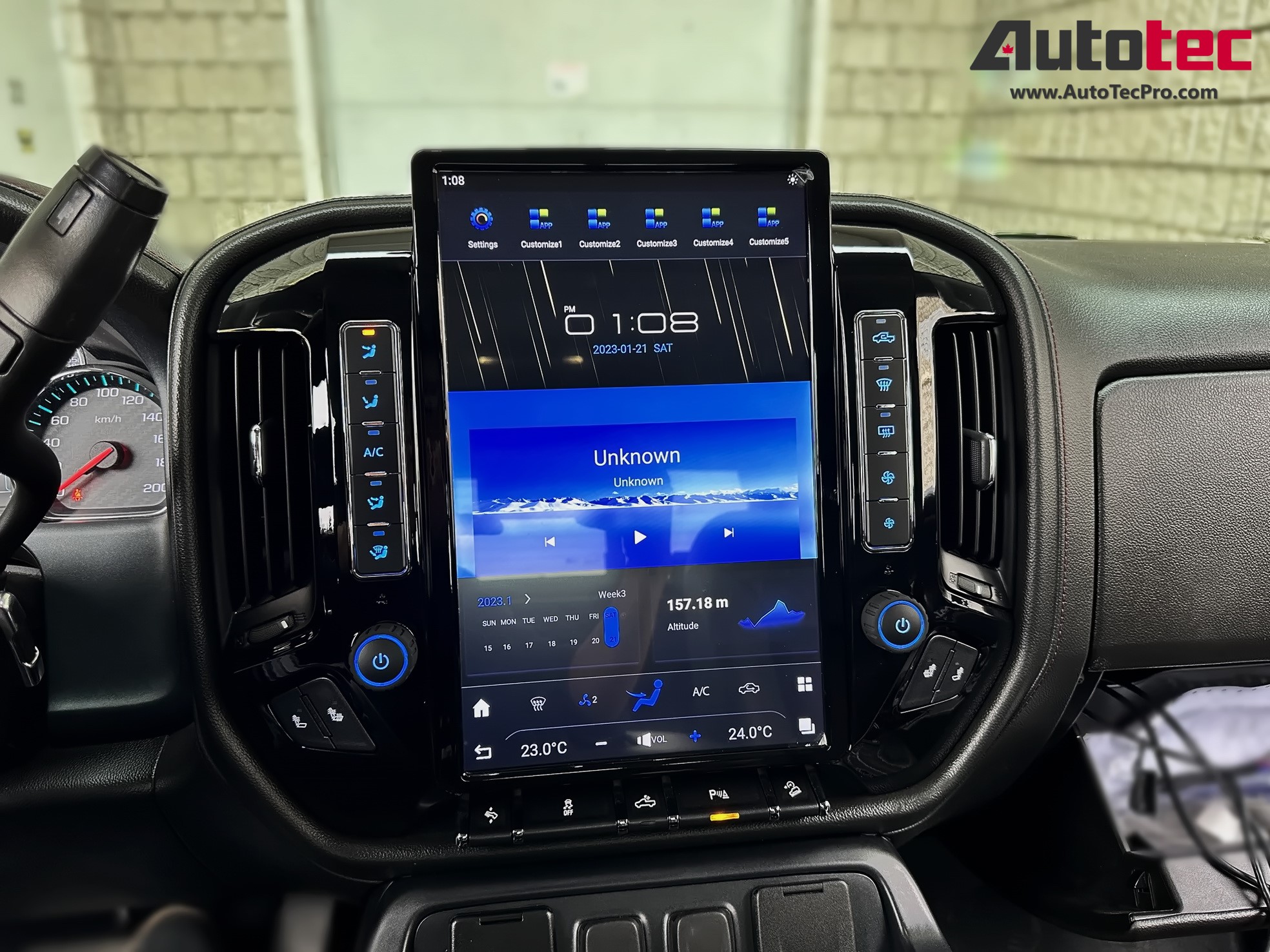 Chevrolet Silverado / GMC Sierra (2014 – 2019) 15.6″ IPS QHD 2K Touch-Screen Navigation & Infotainment System | Android 13 | GPS | BT | Wifi | CarPlay | Onstar | DSP | 4G LTE