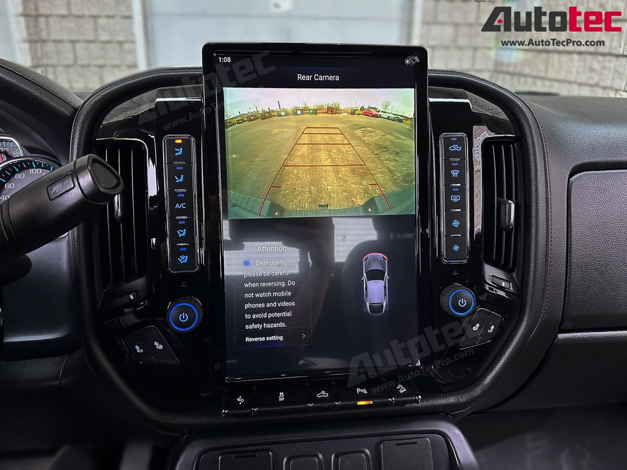 Chevrolet Silverado / GMC Sierra (2014 – 2019) 15.6″ IPS QHD 2K Touch-Screen Navigation & Infotainment System | Android 13 | GPS | BT | Wifi | CarPlay | Onstar | DSP | 4G LTE