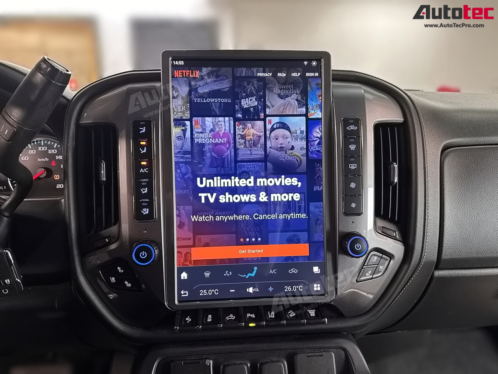 Chevrolet Silverado / GMC Sierra (2014 – 2019) 15.6″ IPS QHD 2K Touch-Screen Navigation & Infotainment System | Android 13 | GPS | BT | Wifi | CarPlay | Onstar | DSP | 4G LTE