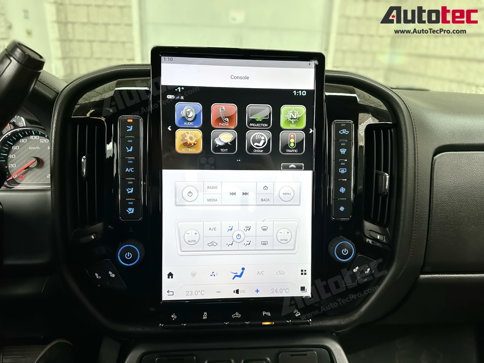 Chevrolet Silverado / GMC Sierra (2014 – 2019) 15.6″ IPS QHD 2K Touch-Screen Navigation & Infotainment System | Android 13 | GPS | BT | Wifi | CarPlay | Onstar | DSP | 4G LTE