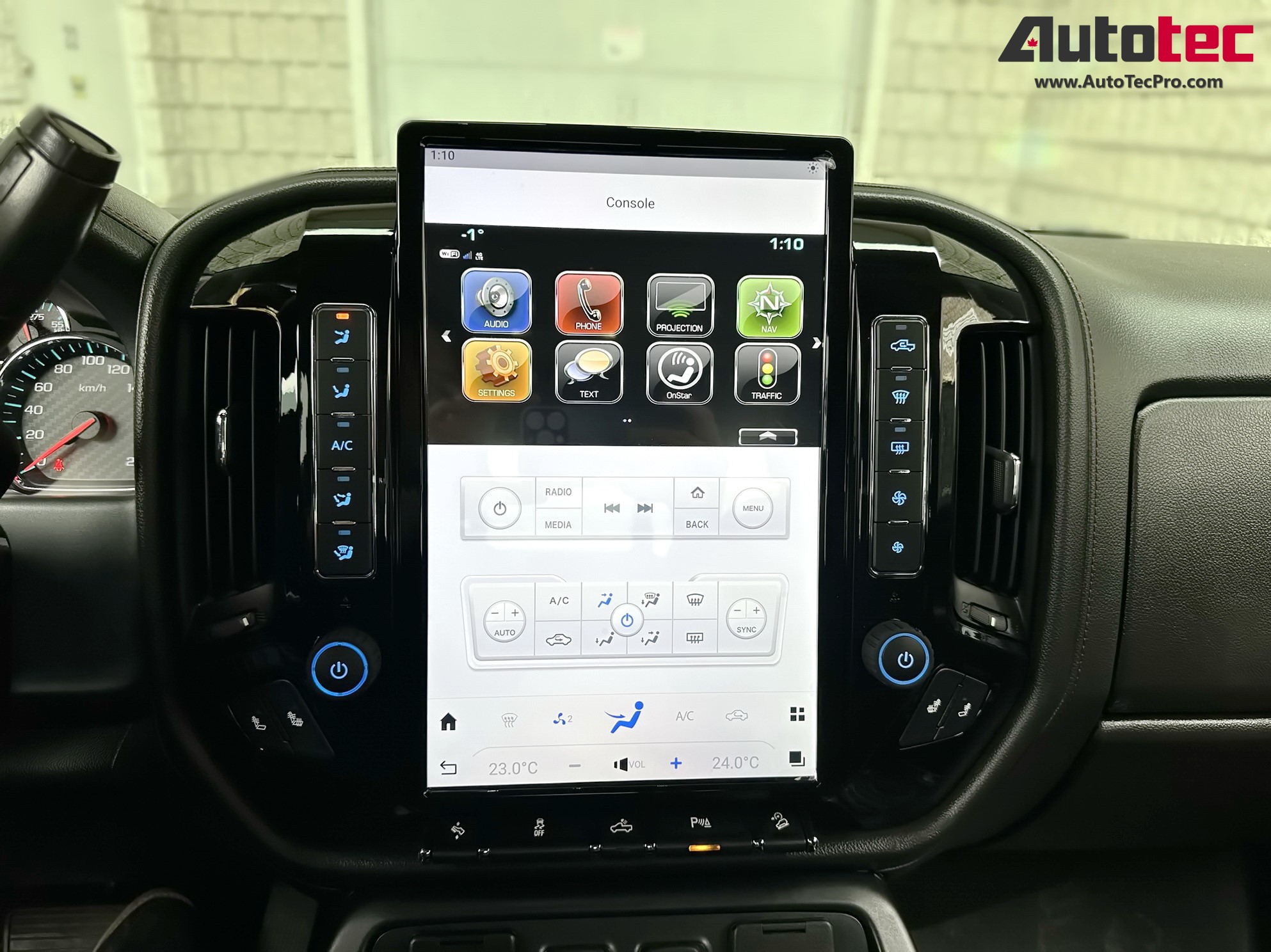 Chevrolet Silverado / GMC Sierra (2014 – 2019) 15.6″ IPS QHD 2K Touch-Screen Navigation & Infotainment System | Android 13 | GPS | BT | Wifi | CarPlay | Onstar | DSP | 4G LTE