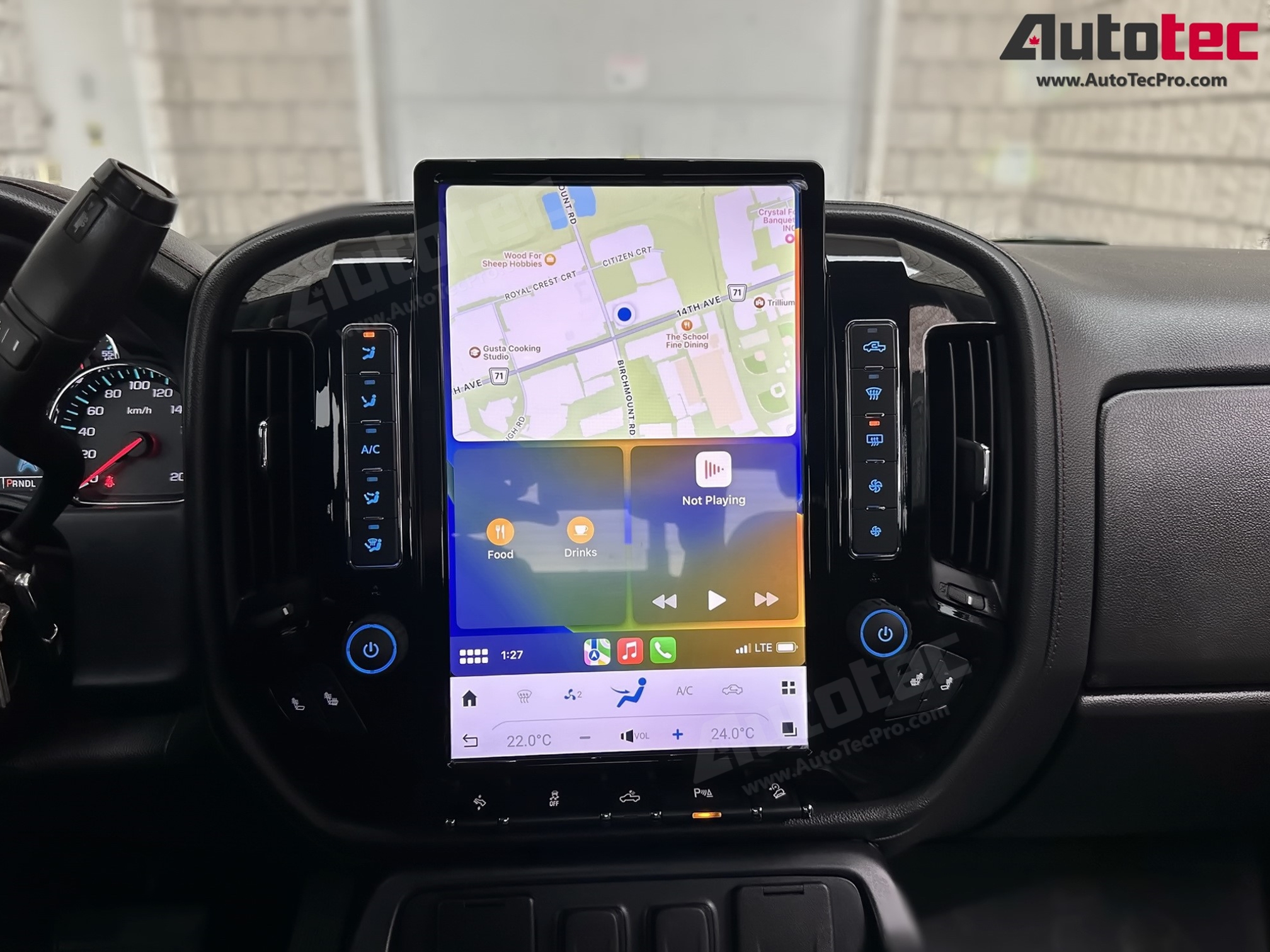 Chevrolet Silverado / GMC Sierra (2014 – 2019) 15.6″ IPS QHD 2K Touch-Screen Navigation & Infotainment System | Android 13 | GPS | BT | Wifi | CarPlay | Onstar | DSP | 4G LTE