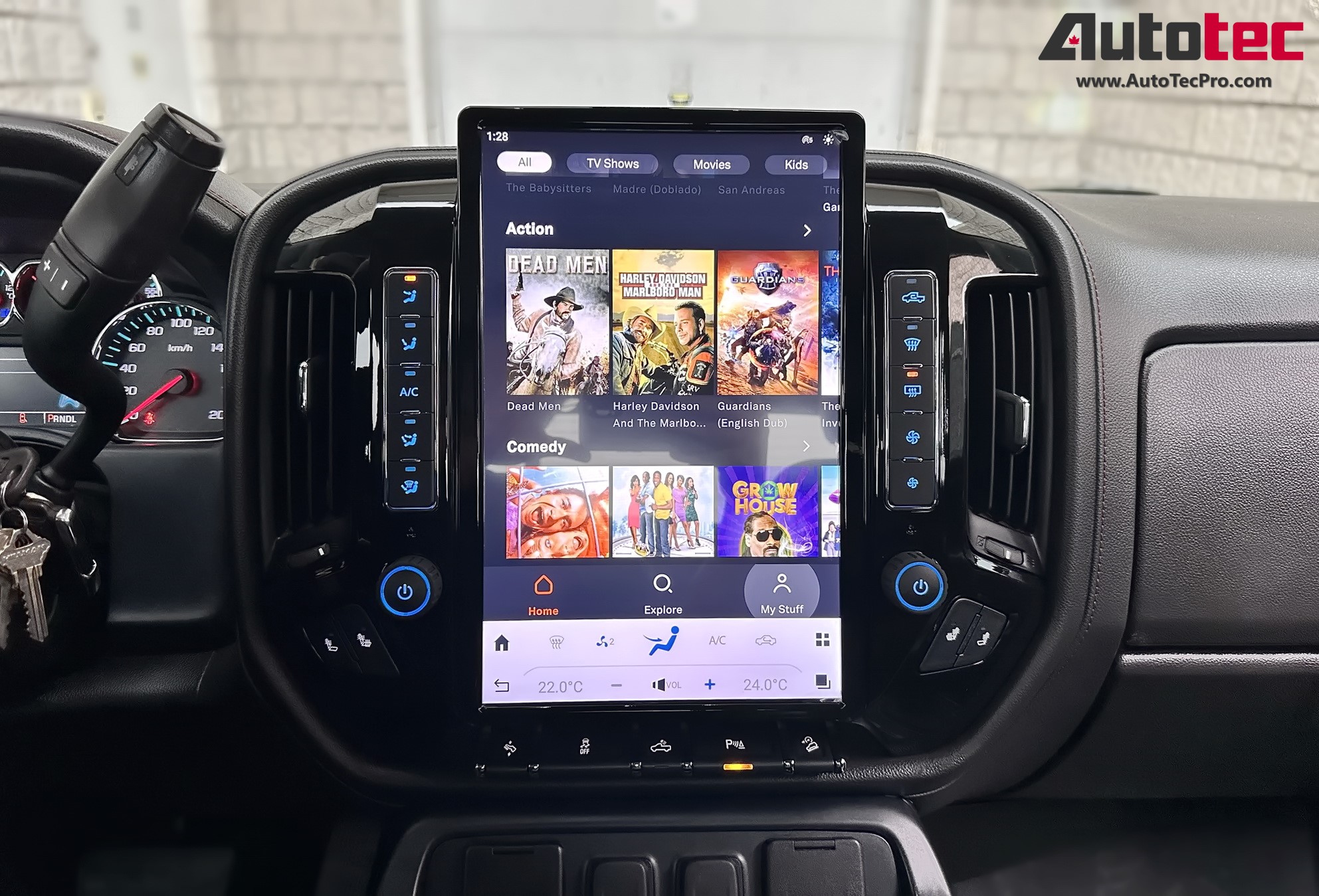 Chevrolet Silverado / GMC Sierra (2014 – 2019) 15.6″ IPS QHD 2K Touch-Screen Navigation & Infotainment System | Android 13 | GPS | BT | Wifi | CarPlay | Onstar | DSP | 4G LTE