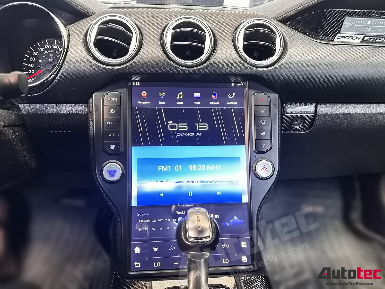 [Android 11] Ford Mustang (2015 – 2023) 14.4″ IPS QHD 2K Touch-Screen Android Navigation System