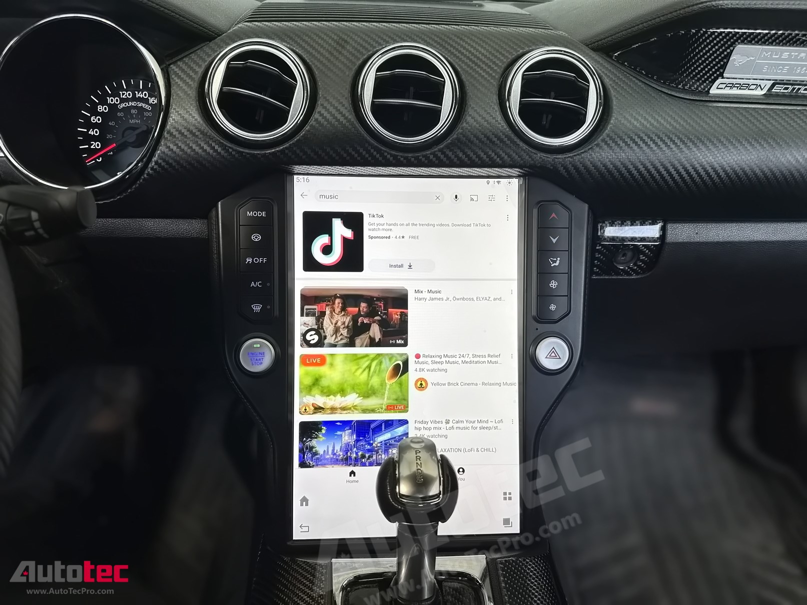 [Android 11] Ford Mustang (2015 – 2023) 14.4″ IPS QHD 2K Touch-Screen Android Navigation System