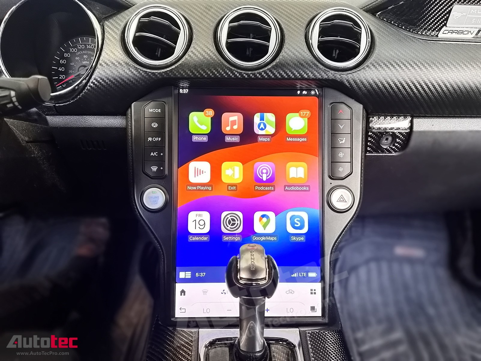 [Android 11] Ford Mustang (2015 – 2023) 14.4″ IPS QHD 2K Touch-Screen Android Navigation System