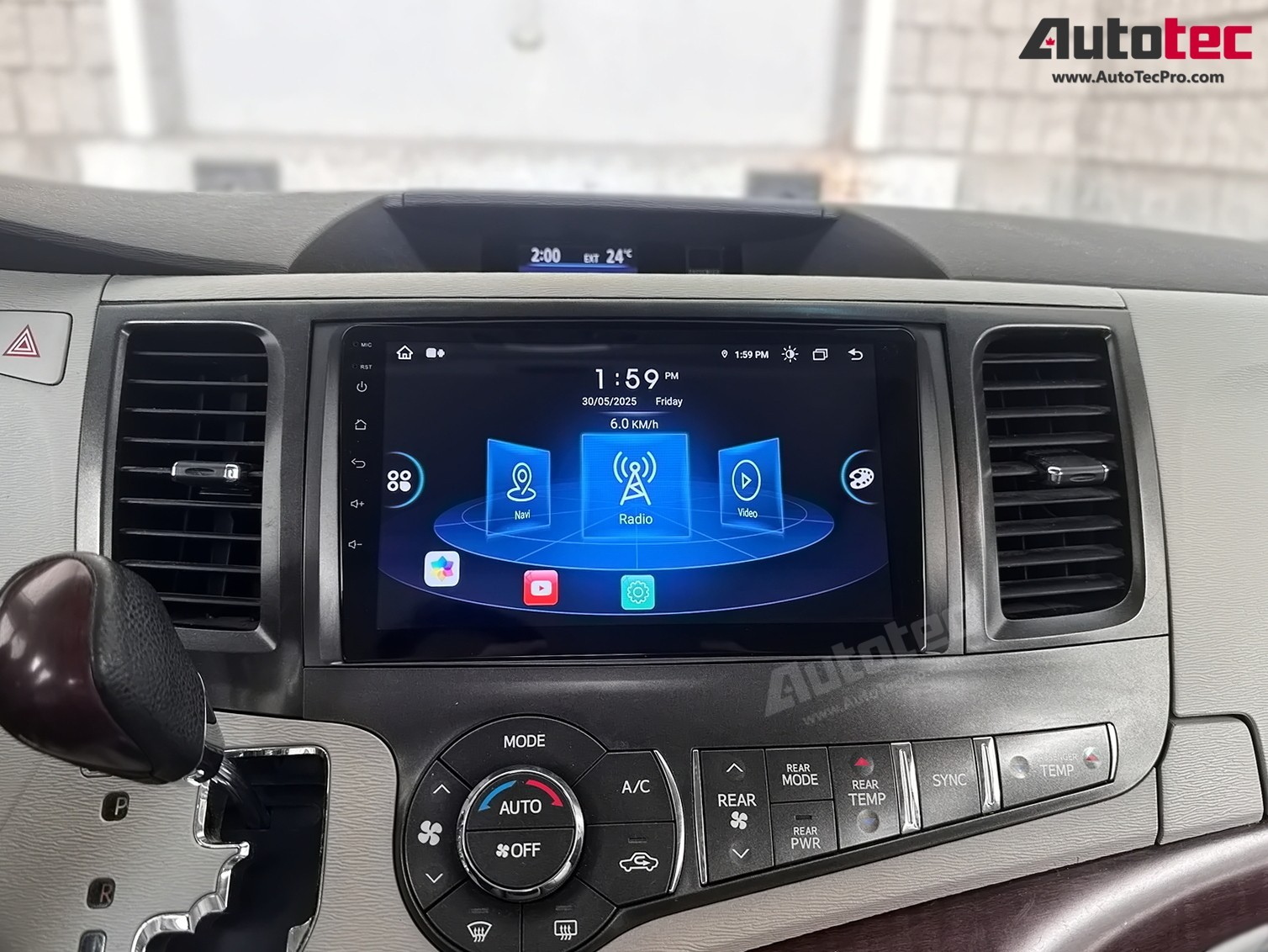 Toyota Sienna (2011 – 2014) OEM FIT 9″ HD Touch-Screen Android Navigation System | Android 13 | GPS | BT | Wifi | CarPlay | Camera
