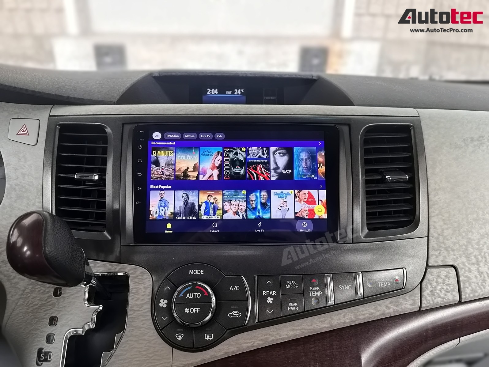 Toyota Sienna (2011 – 2014) OEM FIT 9″ HD Touch-Screen Android Navigation System | Android 13 | GPS | BT | Wifi | CarPlay | Camera