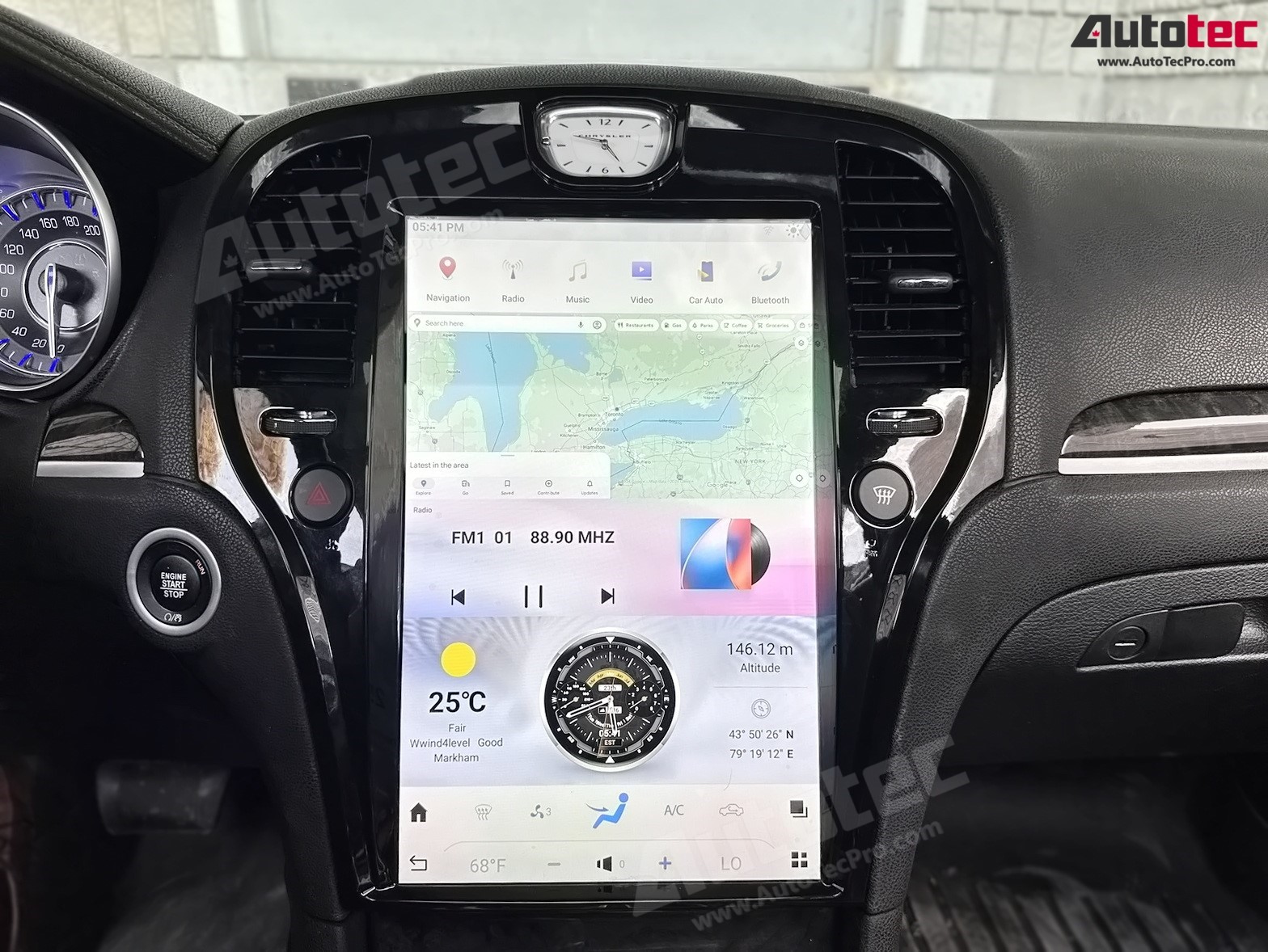 Chrysler 300 300c 300s (2011 – 2023) 14.4″ IPS QHD 2K Touch-Screen Android Navigation System | Android 13 | GPS | BT | Wifi | CarPlay | Android Auto | 4G LTE