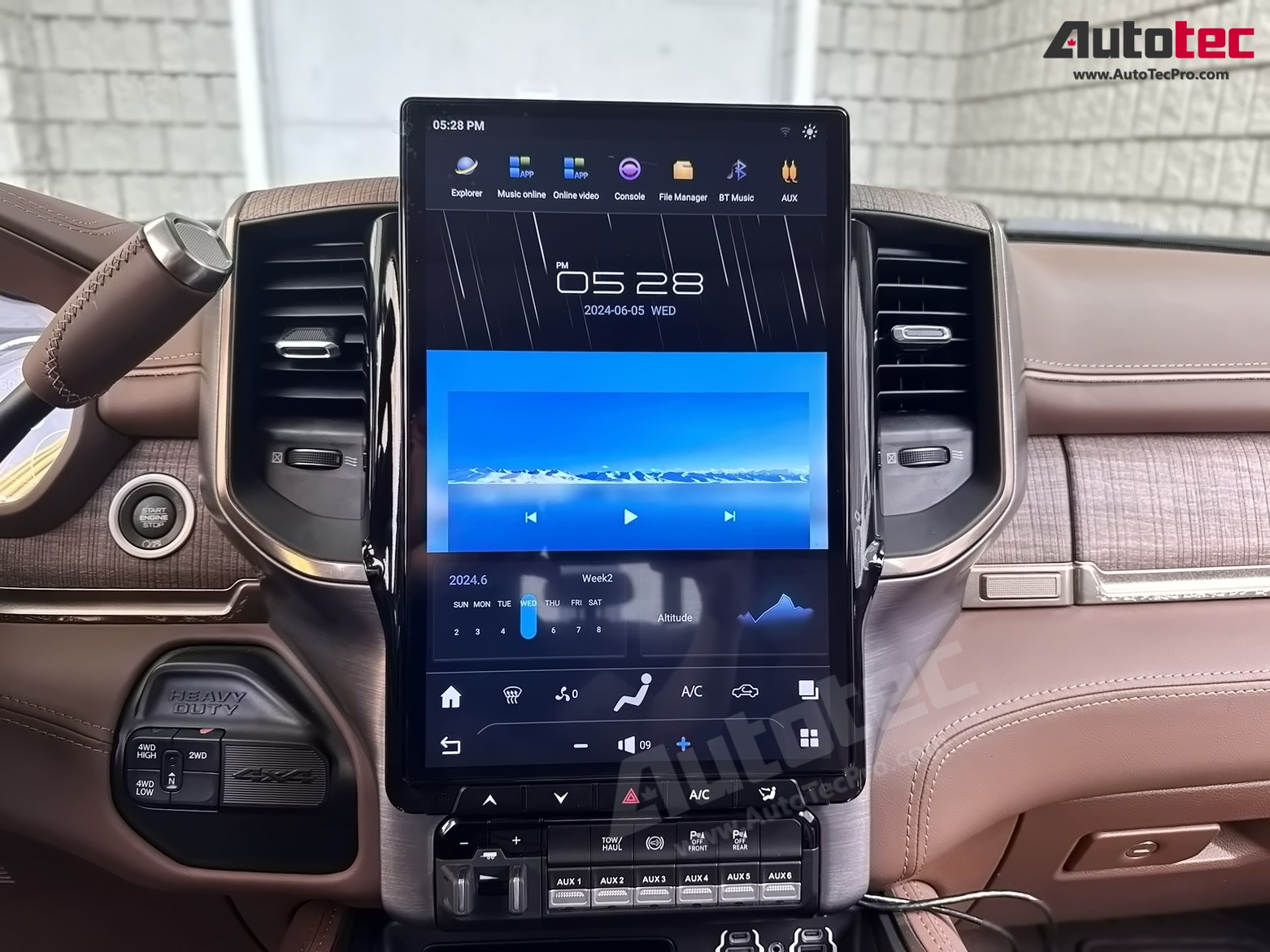 Dodge RAM (2019 – 2024) 14.4″ IPS QHD 2K Touch-Screen Android Navigation System | Android 13 | GPS | BT | Wifi | CarPlay | Android Auto | 4G LTE