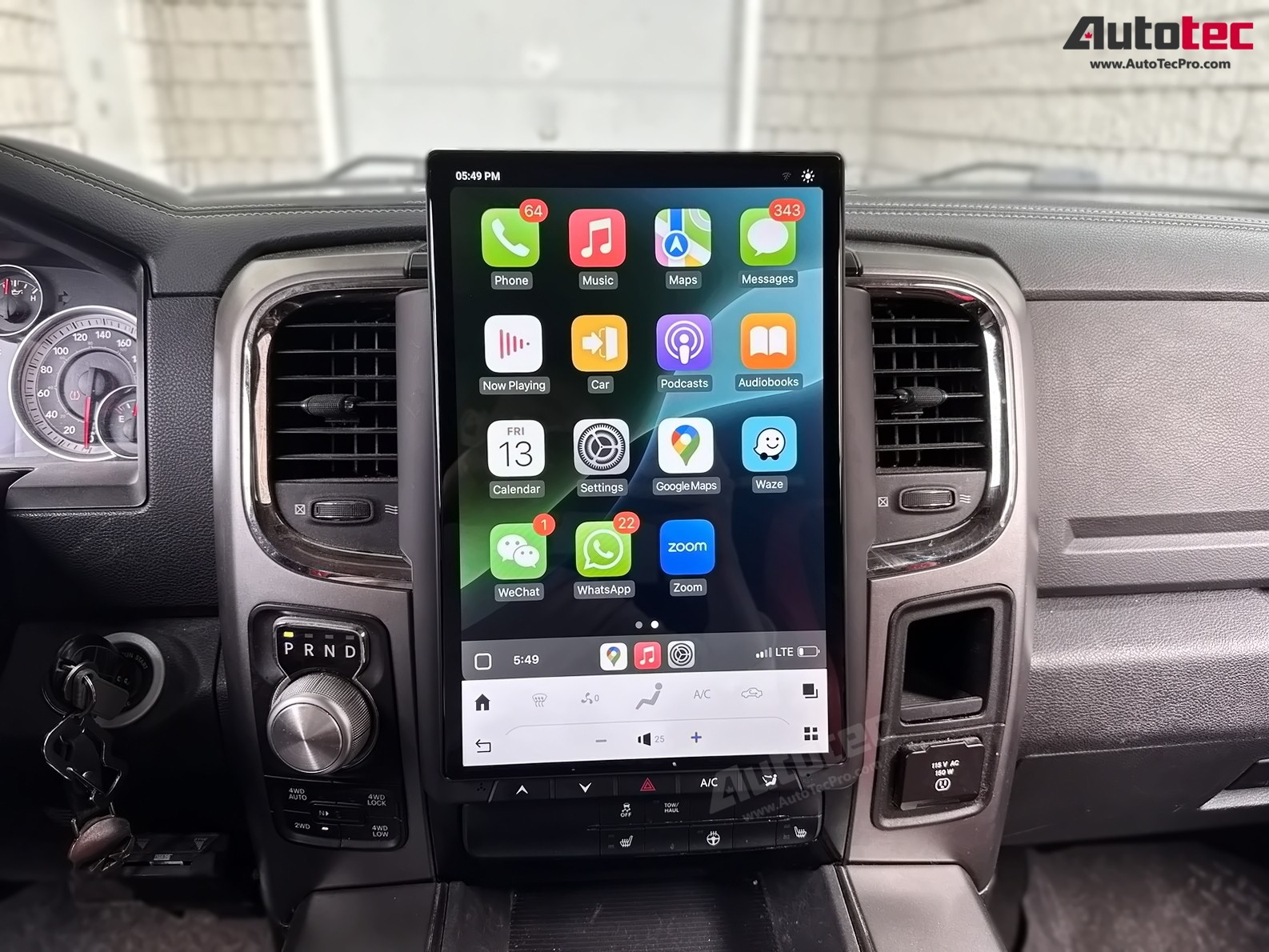 Dodge RAM (2013 – 2018) 14.4″ IPS QHD 2K Touch-Screen Android Navigation System | Android 13 | GPS | BT | Wifi | CarPlay | Android Auto | 4G LTE