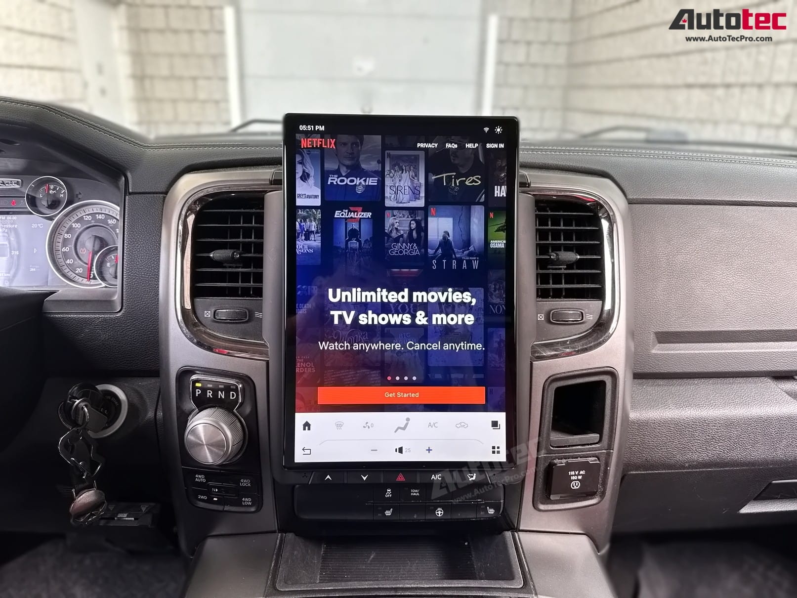 Dodge RAM (2013 – 2018) 14.4″ IPS QHD 2K Touch-Screen Android Navigation System | Android 13 | GPS | BT | Wifi | CarPlay | Android Auto | 4G LTE