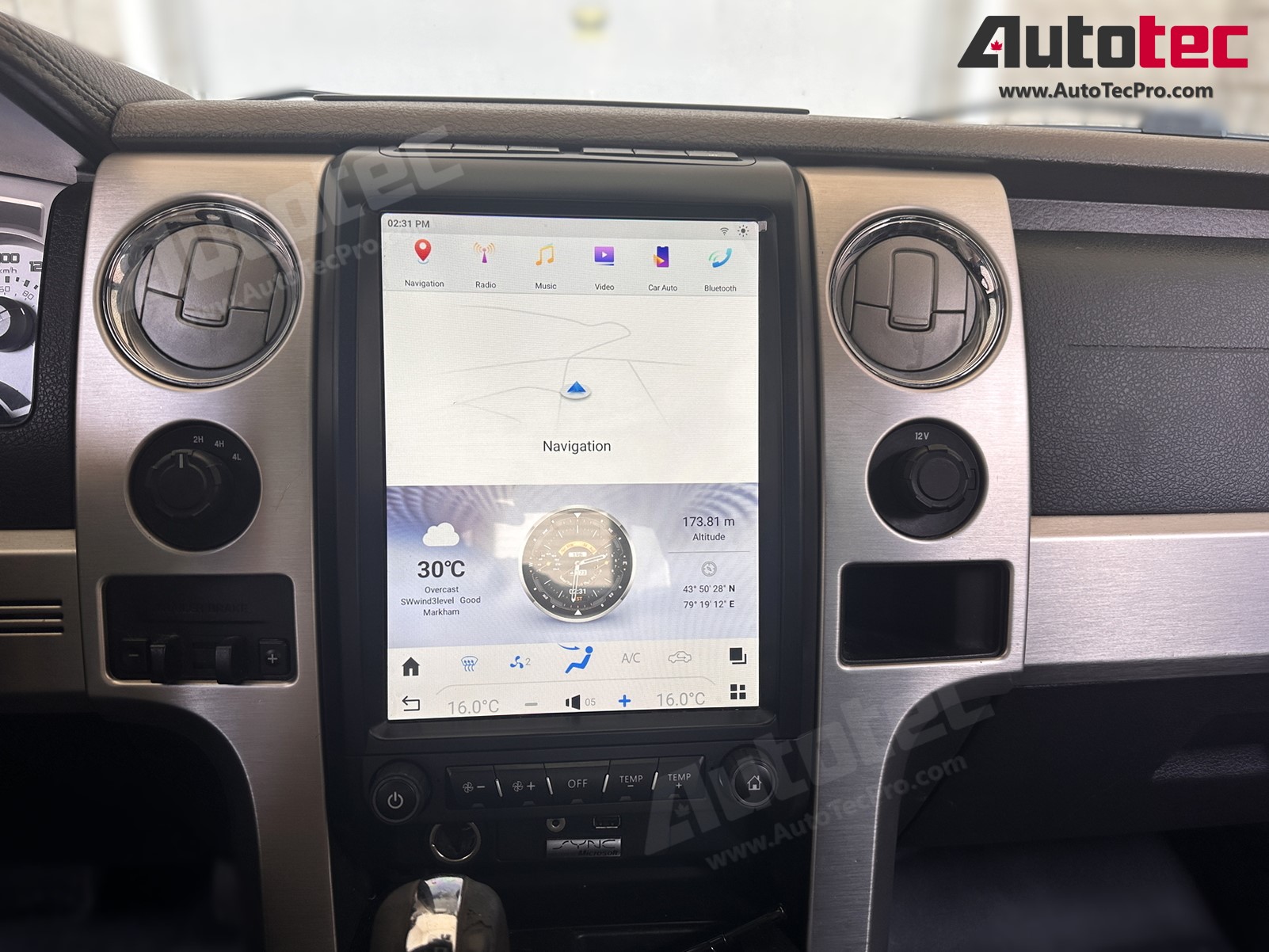 Ford F150 (2009 – 2014)  12.1″ IPS HD Touch-Screen Android Navigation System | Android 13 | GPS | BT | Wifi | CarPlay | Android Auto | 4G LTE