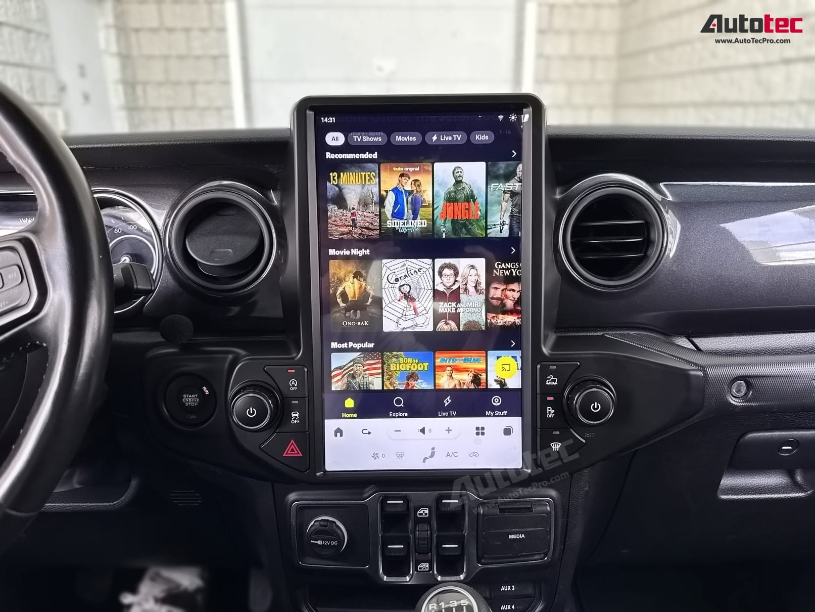 Jeep Wrangler (2018 – 2023) 13.6″ IPS HD Touch-Screen Navigation & Infotainment System | Android 13 | GPS | BT | Wifi | CarPlay