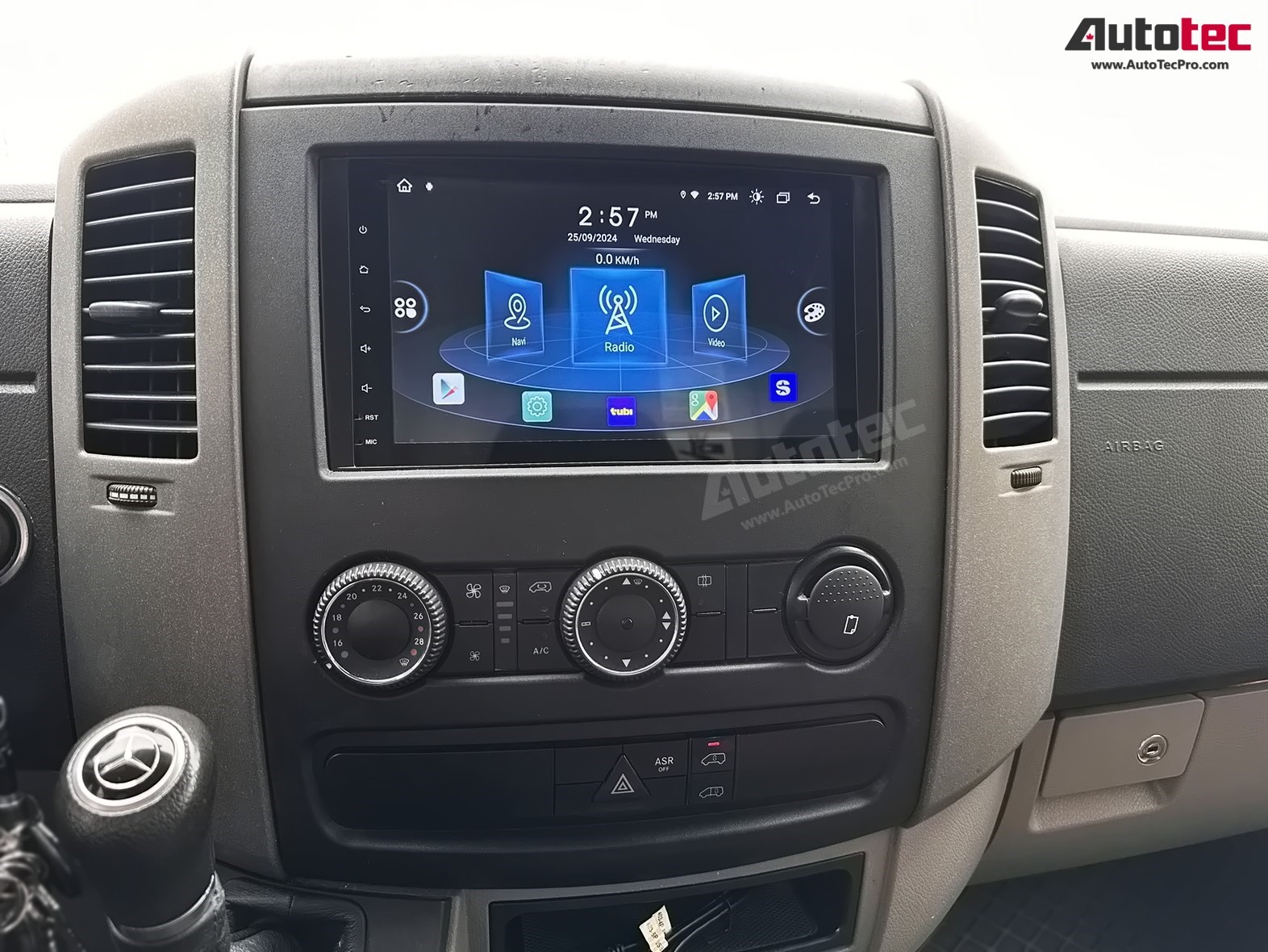 Mercedes-Benz Sprinter ( 2007-2018 ) Direct-Fit 9″ HD Touch-Screen Android Navigation System | Android 14 | GPS | BT | Wifi | A2DP | CAMERA