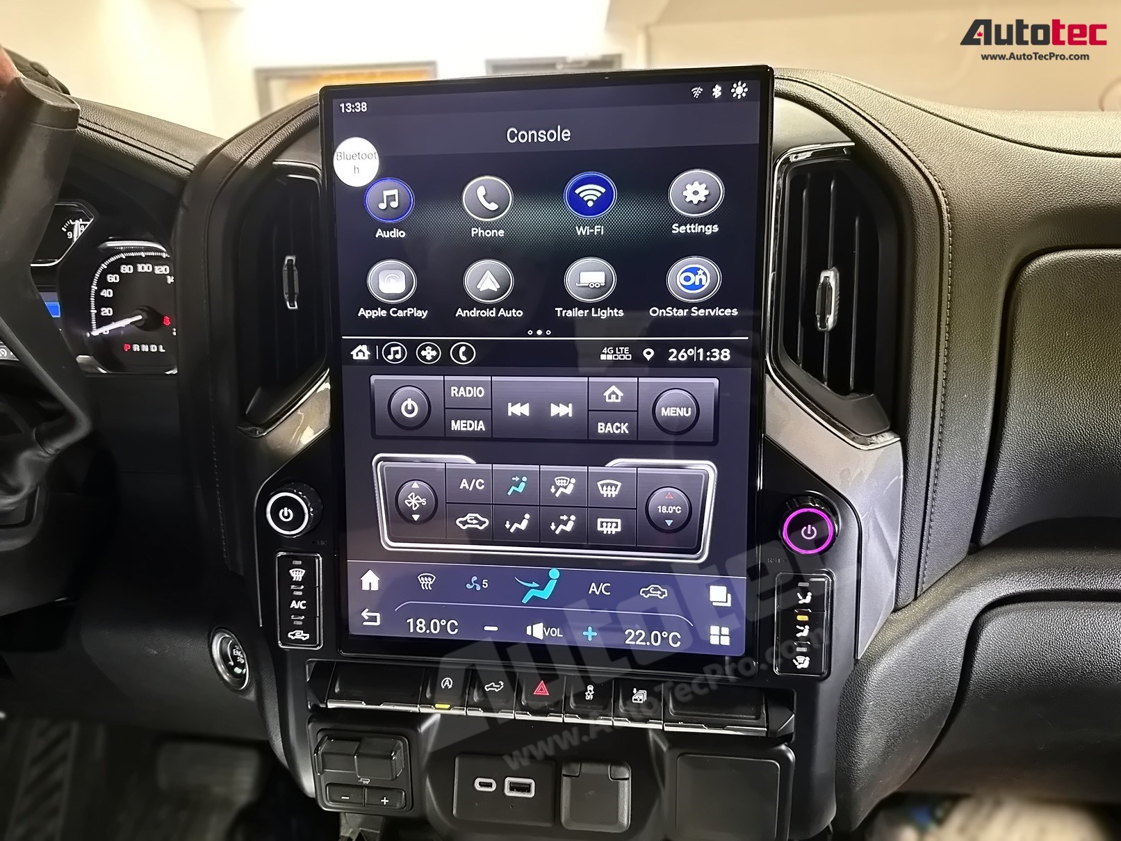 Chevrolet Silverado / GMC Sierra (2019 – 2026) 15.6″ IPS QHD 2K Touch-Screen Navigation & Infotainment System | Android 13 | GPS | BT | Wifi | CarPlay | Onstar | 4G LTE