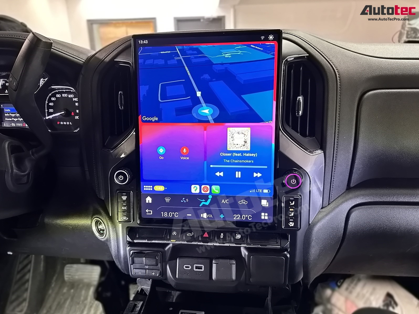 Chevrolet Silverado / GMC Sierra (2019 – 2026) 17.2″ IPS HD Touch-Screen Navigation & Infotainment System | Android 14 | GPS | BT | Wifi | CarPlay | Onstar | 4G LTE