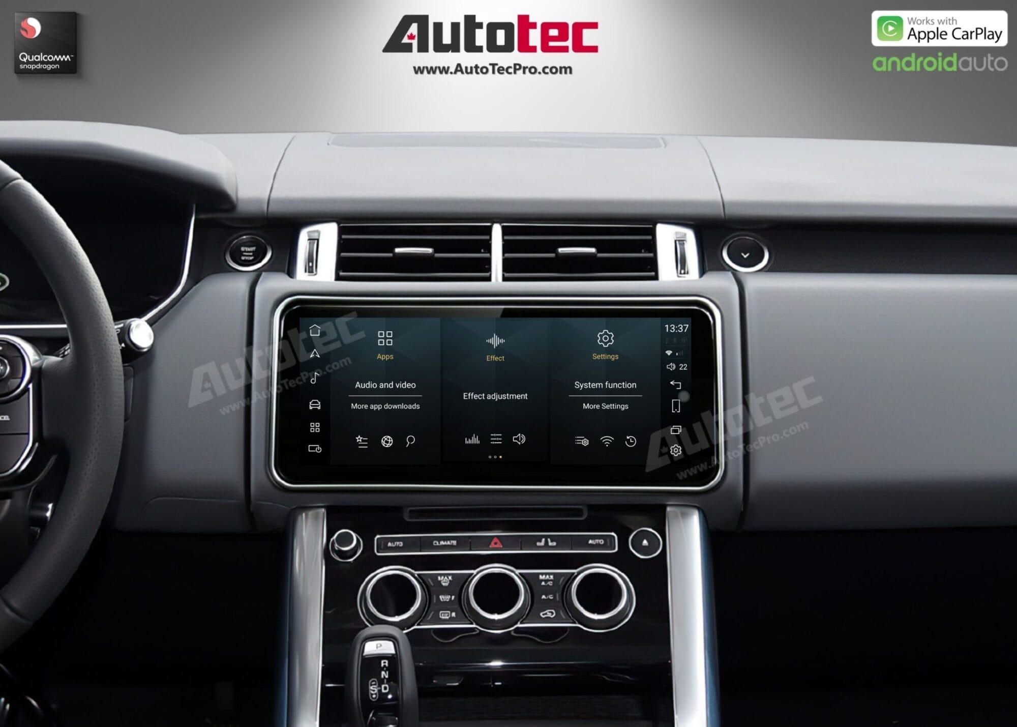 Land Rover Range Rover Sport (2013 – 2018) 12.3″ HD IPS Touch-Screen Navigation & Infotainment System | Android 14 | GPS | BT | Wifi | CarPlay | Bosch | Harman | 4G LTE