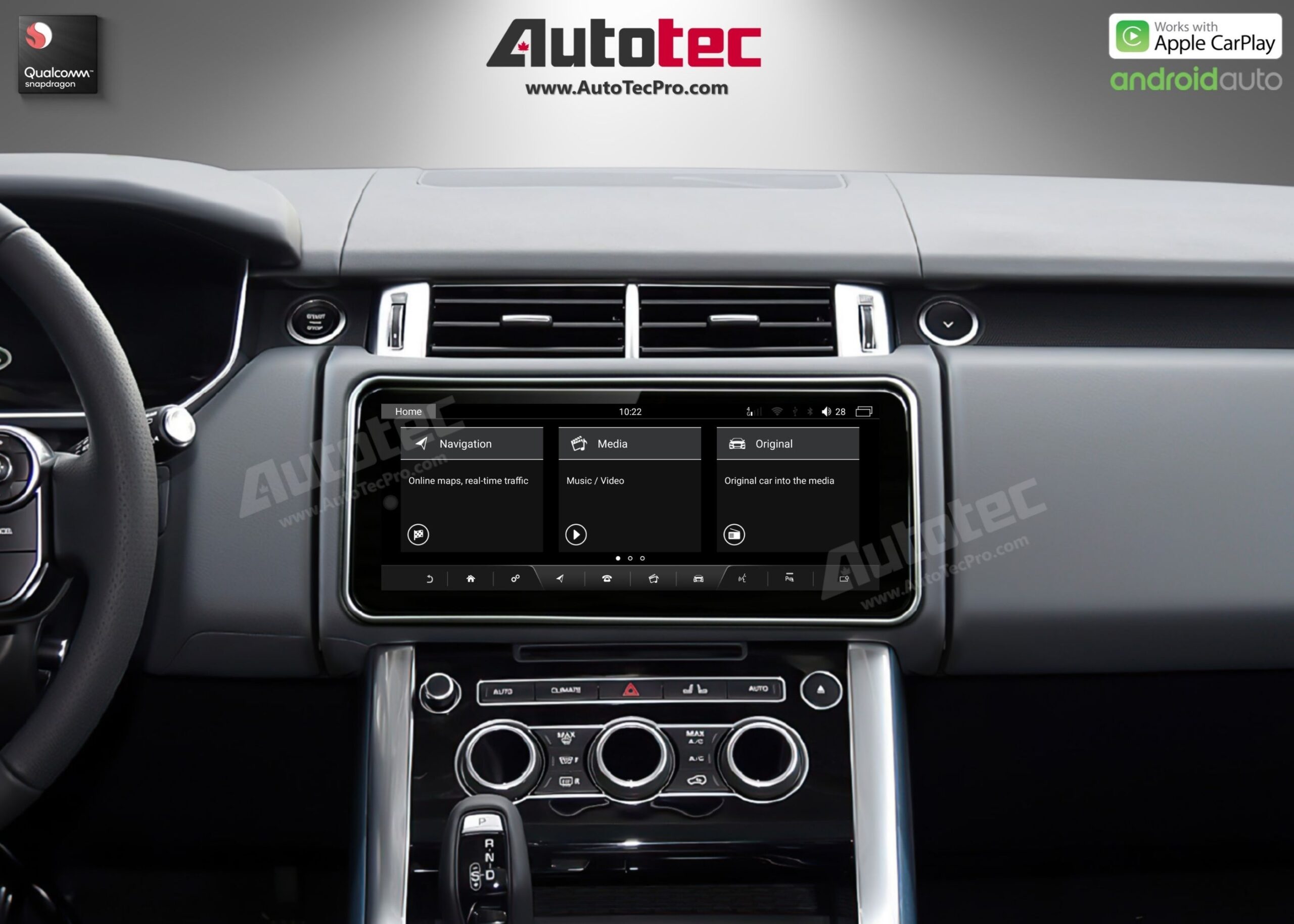 Land Rover Range Rover Sport (2014 – 2017) 12.3″ HD IPS Touch-Screen Navigation & Infotainment System | Android 13 | GPS | BT | Wifi | CarPlay | Bosch | Harman | 4G LTE