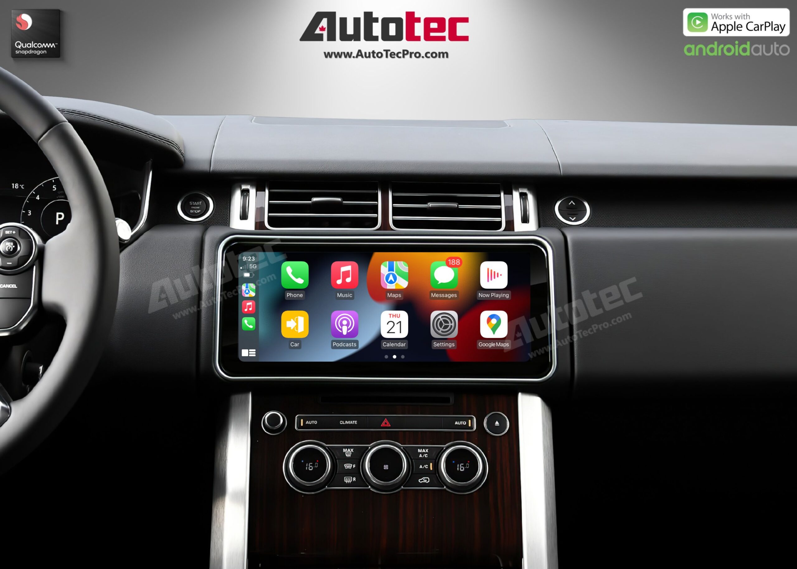Land Rover Range Rover Vogue (2013 – 2017) 12.3″ HD IPS Touch-Screen Navigation & Infotainment System | Android 13 | GPS | BT | Wifi | CarPlay | Bosch | Harman | 4G LTE