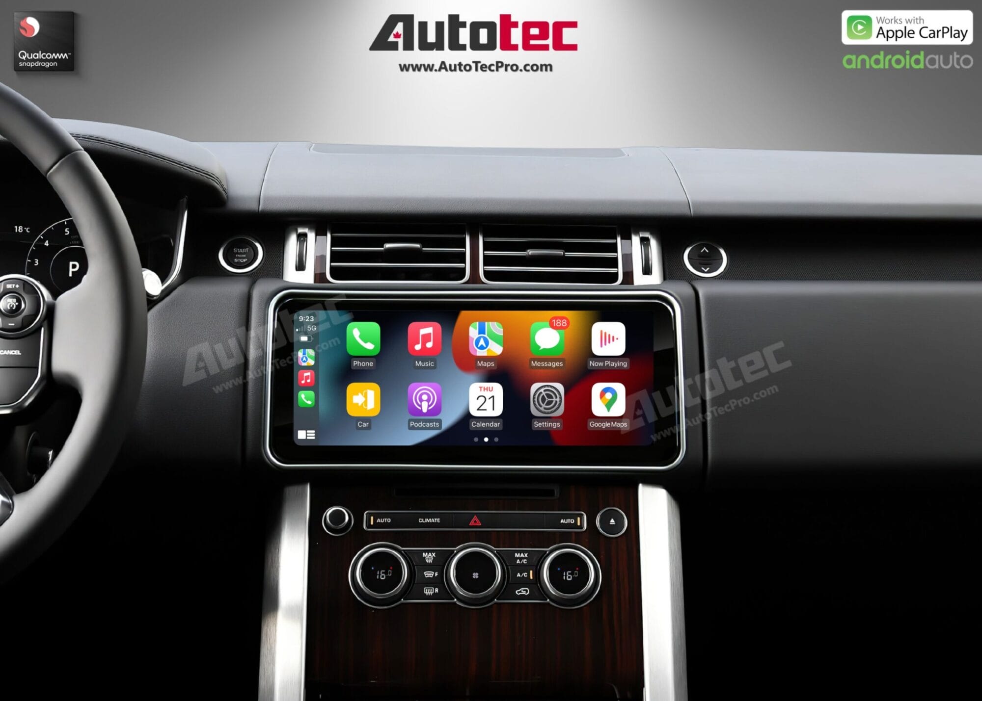 Land Rover Range Rover Vogue (2013 – 2018) 12.3″ HD IPS Touch-Screen Navigation & Infotainment System | Android 14 | GPS | BT | Wifi | CarPlay | Bosch | Harman | 4G LTE