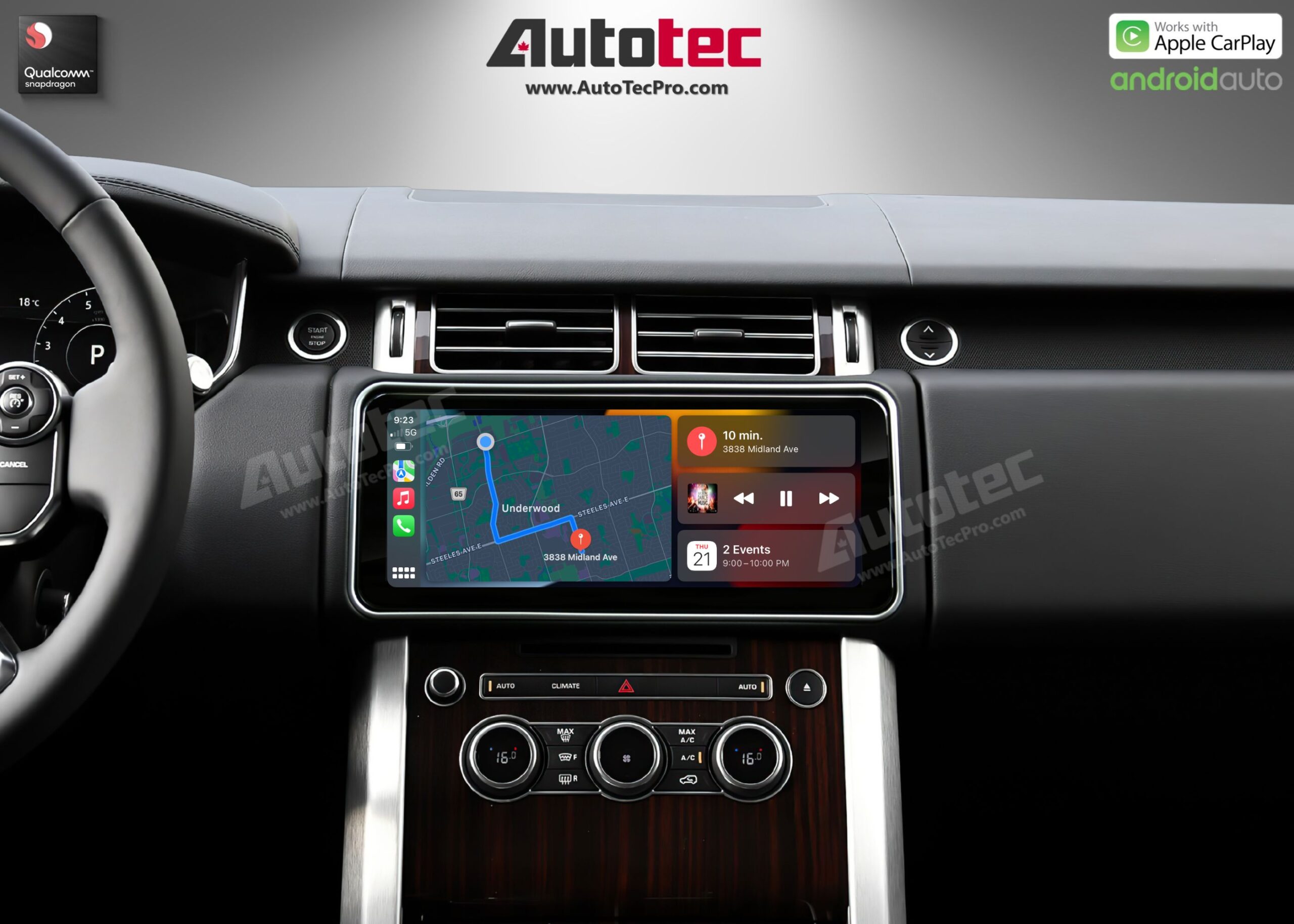 Land Rover Range Rover Vogue (2013 – 2017) 12.3″ HD IPS Touch-Screen Navigation & Infotainment System | Android 13 | GPS | BT | Wifi | CarPlay | Bosch | Harman | 4G LTE