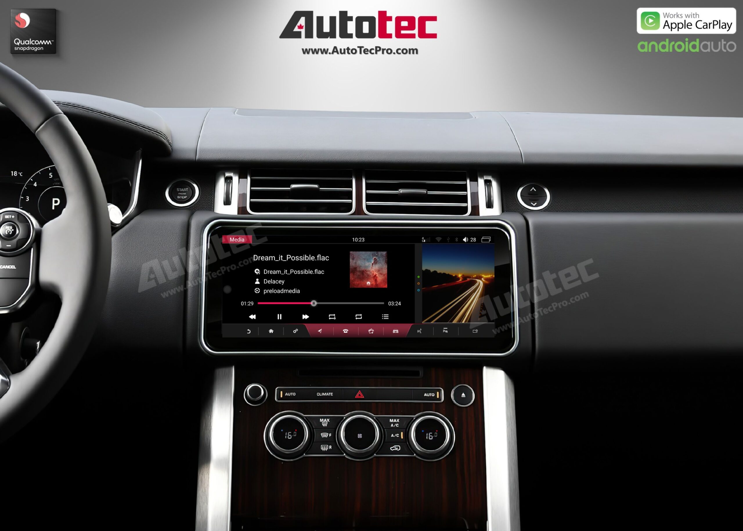 Land Rover Range Rover Vogue (2013 – 2017) 12.3″ HD IPS Touch-Screen Navigation & Infotainment System | Android 13 | GPS | BT | Wifi | CarPlay | Bosch | Harman | 4G LTE