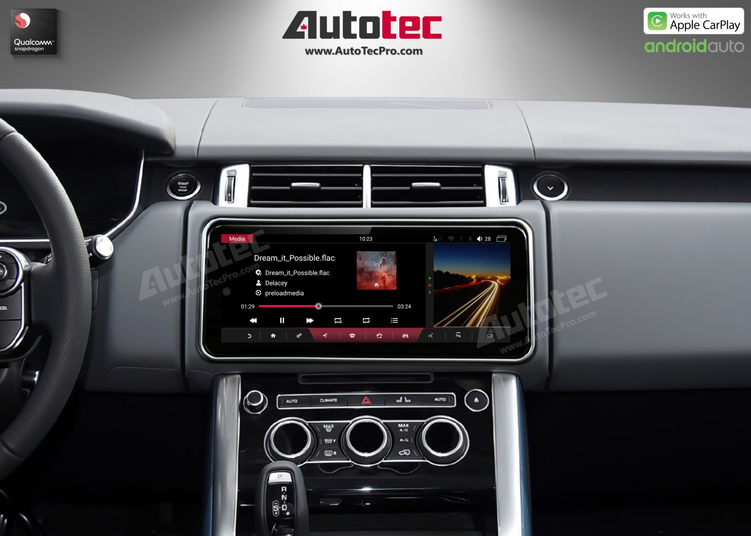 Land Rover Range Rover Sport (2014 – 2017) 12.3″ HD IPS Touch-Screen Navigation & Infotainment System | Android 13 | GPS | BT | Wifi | CarPlay | Bosch | Harman | 4G LTE