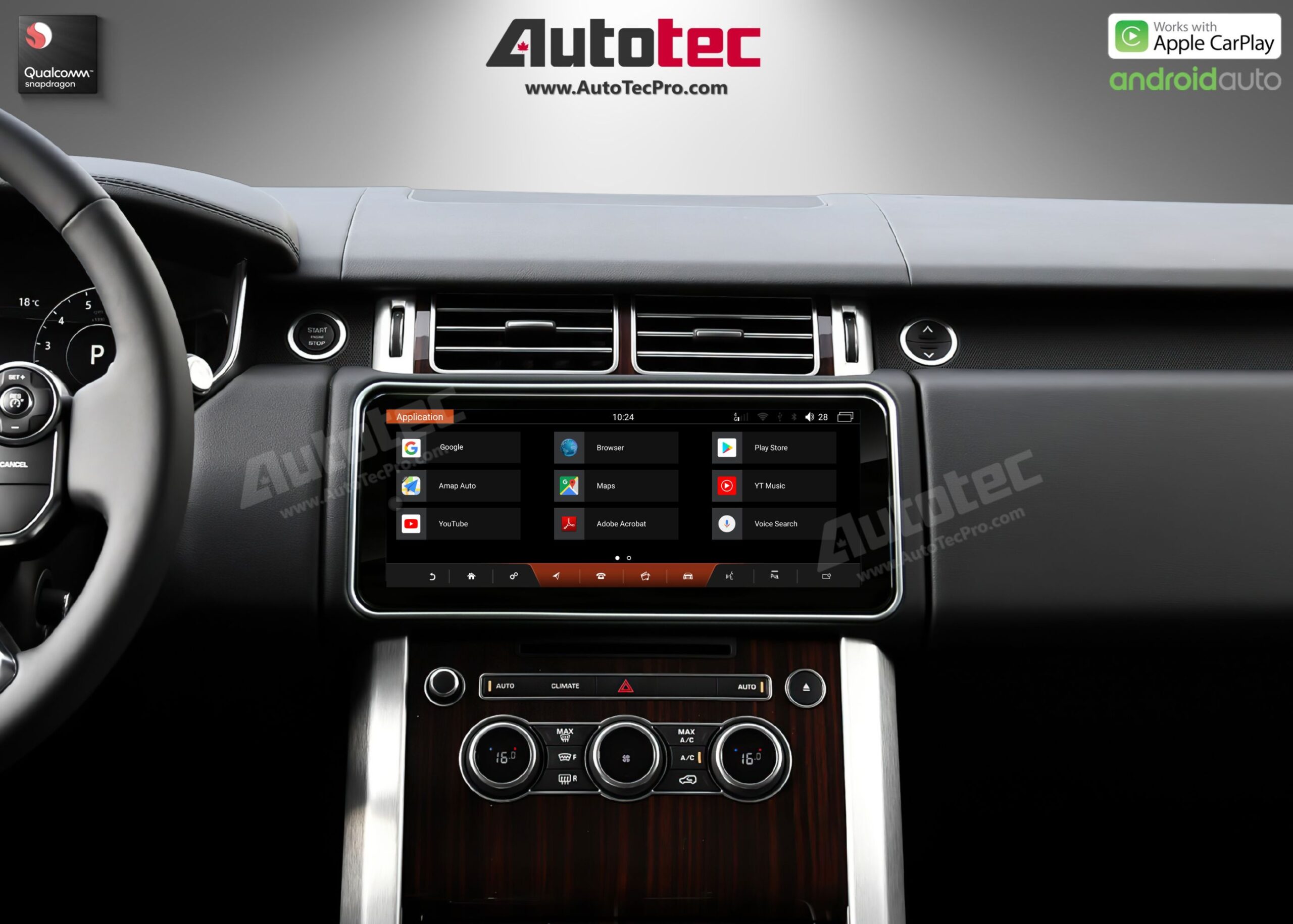 Land Rover Range Rover Vogue (2013 – 2017) 12.3″ HD IPS Touch-Screen Navigation & Infotainment System | Android 13 | GPS | BT | Wifi | CarPlay | Bosch | Harman | 4G LTE