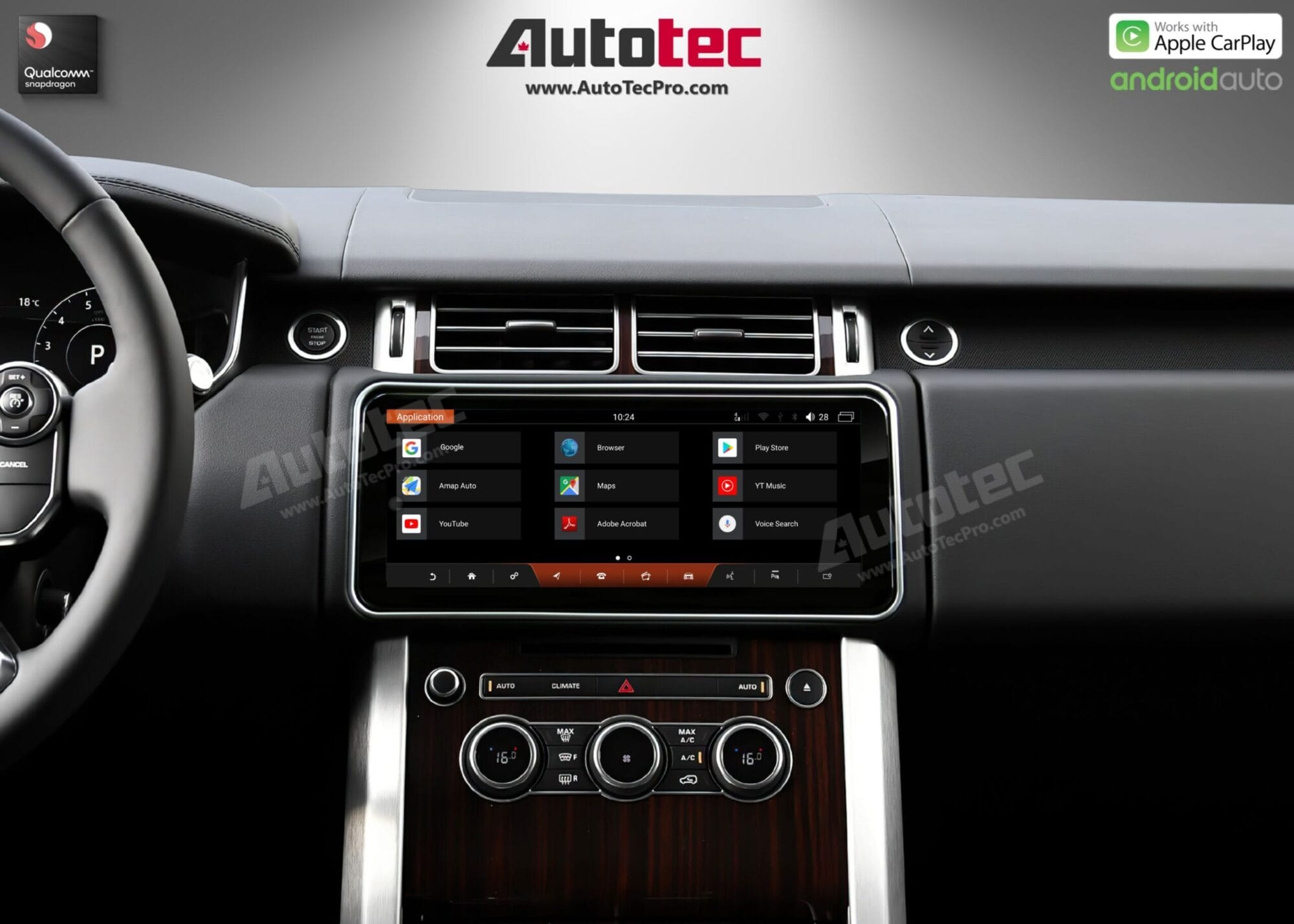 Land Rover Range Rover Vogue (2013 – 2018) 12.3″ HD IPS Touch-Screen Navigation & Infotainment System | Android 14 | GPS | BT | Wifi | CarPlay | Bosch | Harman | 4G LTE