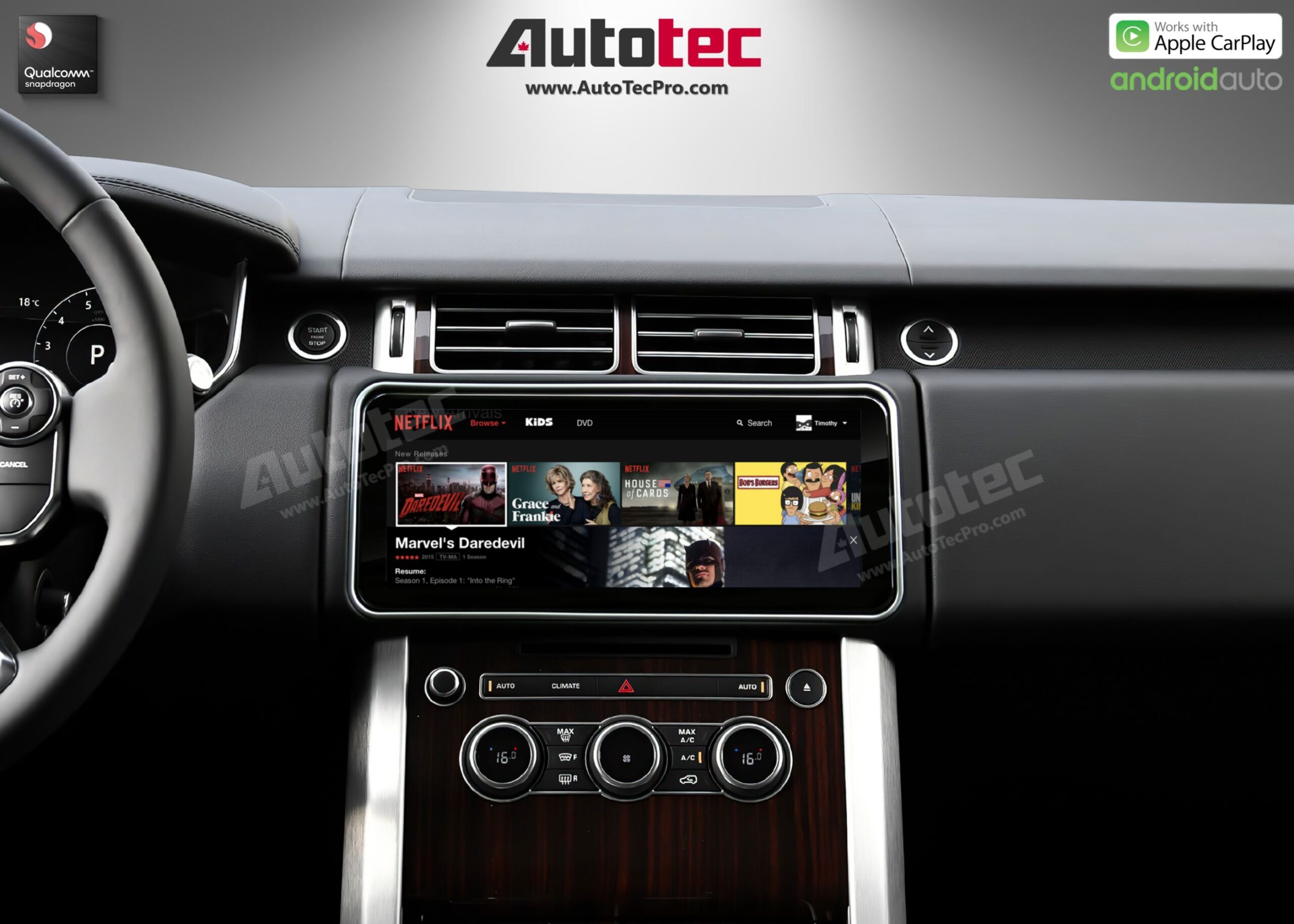 Land Rover Range Rover Vogue (2013 – 2017) 12.3″ HD IPS Touch-Screen Navigation & Infotainment System | Android 13 | GPS | BT | Wifi | CarPlay | Bosch | Harman | 4G LTE