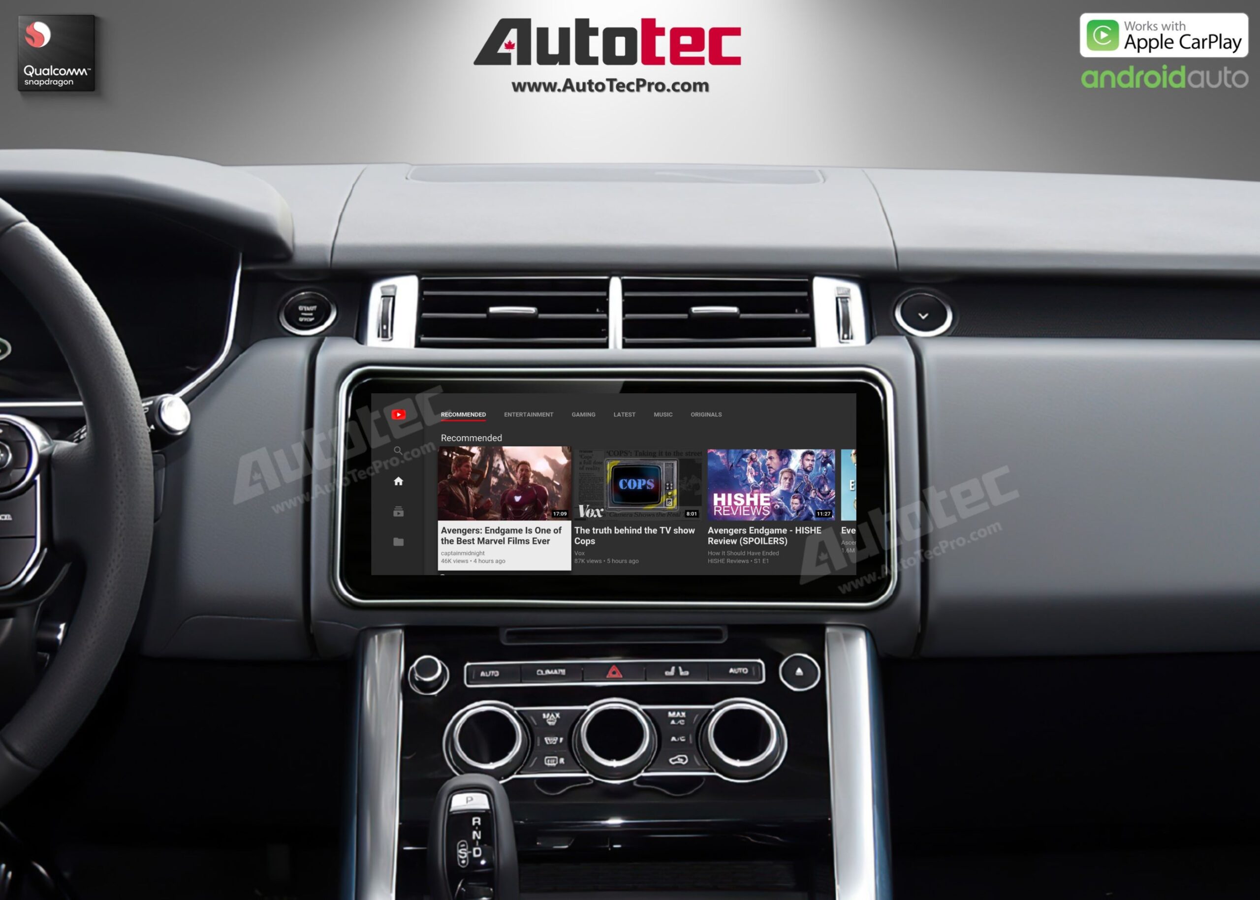 Land Rover Range Rover Sport (2014 – 2017) 12.3″ HD IPS Touch-Screen Navigation & Infotainment System | Android 13 | GPS | BT | Wifi | CarPlay | Bosch | Harman | 4G LTE