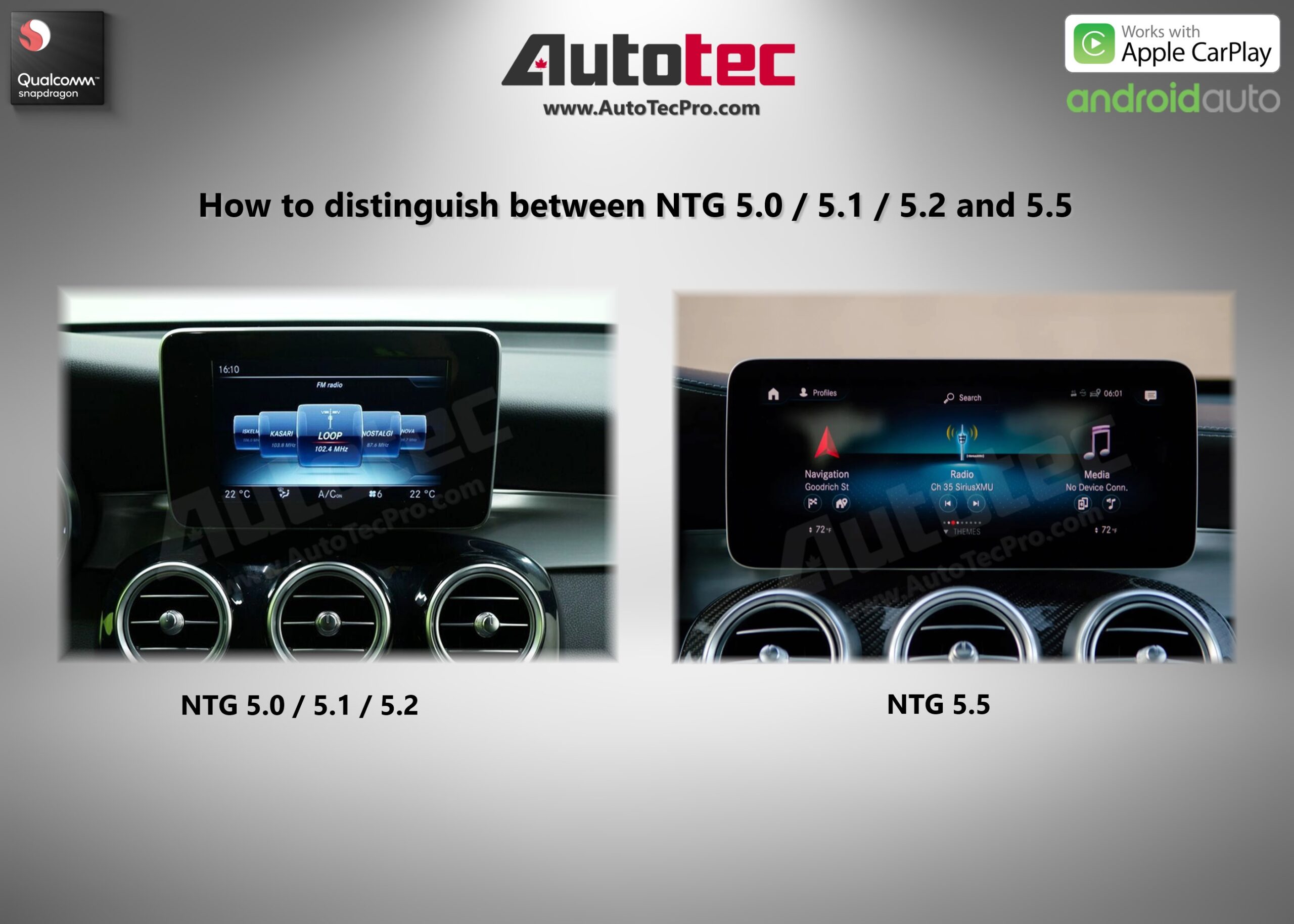 Mercedes-Benz C-Class (2015-2022 | W205) Direct-Fit 10.25″ / 12.3″ OEM-Fit HD IPS Touch-Screen Android Navigation & Infotainment System | Android 14 | GPS | BT | Wifi | 4G LTE | CarPlay