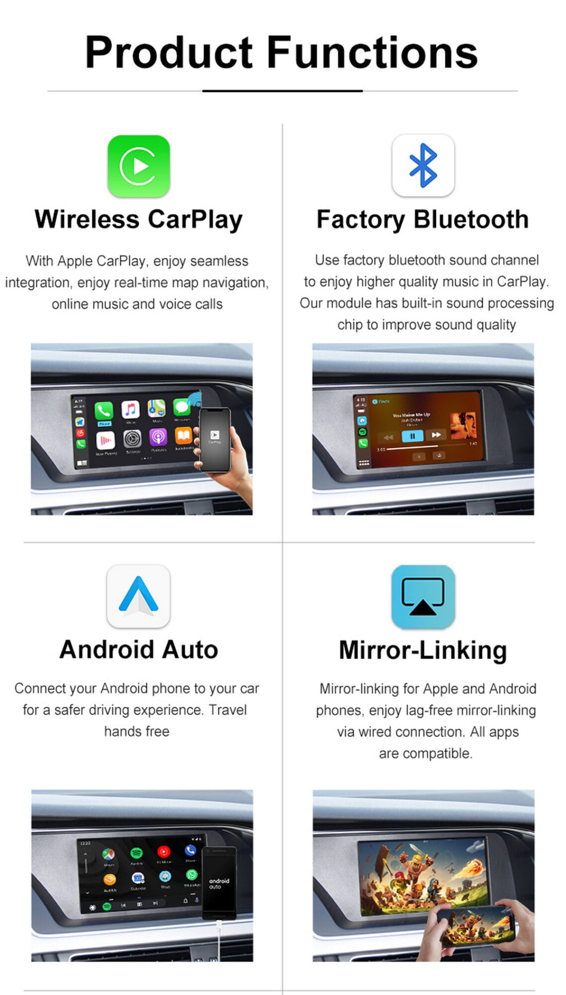 CarPlay Box with Video Interface – For Maserati Ghibli (2013 2014 2015 2016 2017 2018)