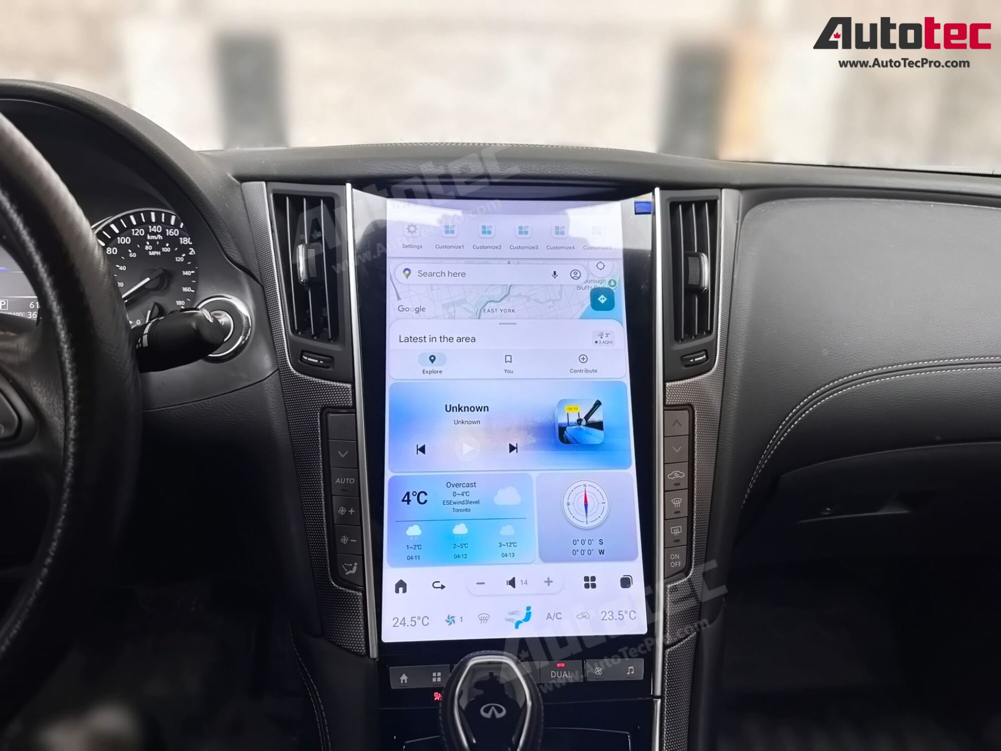 Infiniti Q50 / Q60 (2020 – 2023) 13.6″ (Mark 7) IPS HD 1080P Touch-Screen Navigation & Infotainment System | Android 13 | GPS | BT | Wifi | 4G LTE | CarPlay