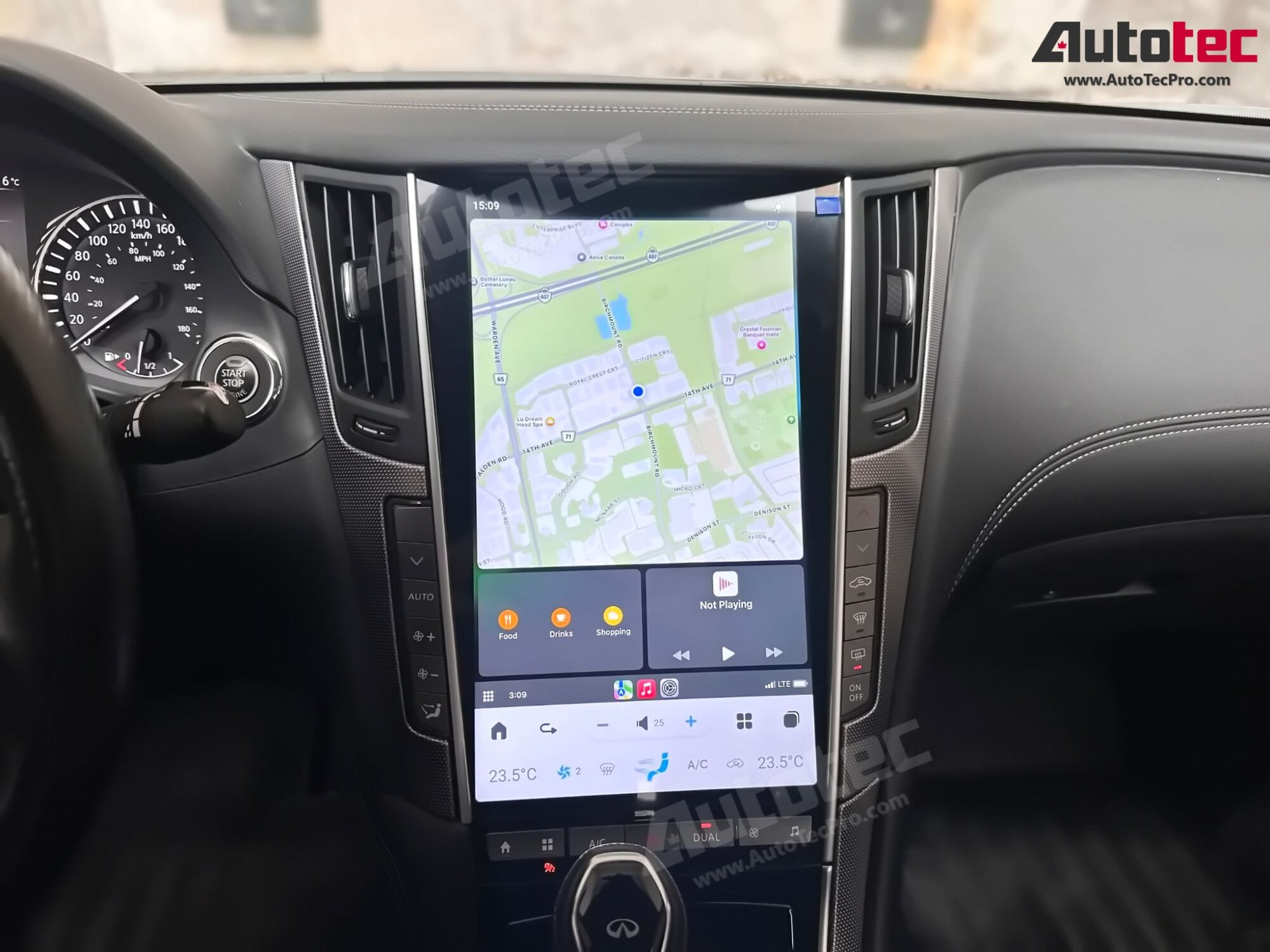 Infiniti Q50 / Q60 (2020 – 2023) 13.6″ (Mark 7) IPS HD 1080P Touch-Screen Navigation & Infotainment System | Android 13 | GPS | BT | Wifi | 4G LTE | CarPlay