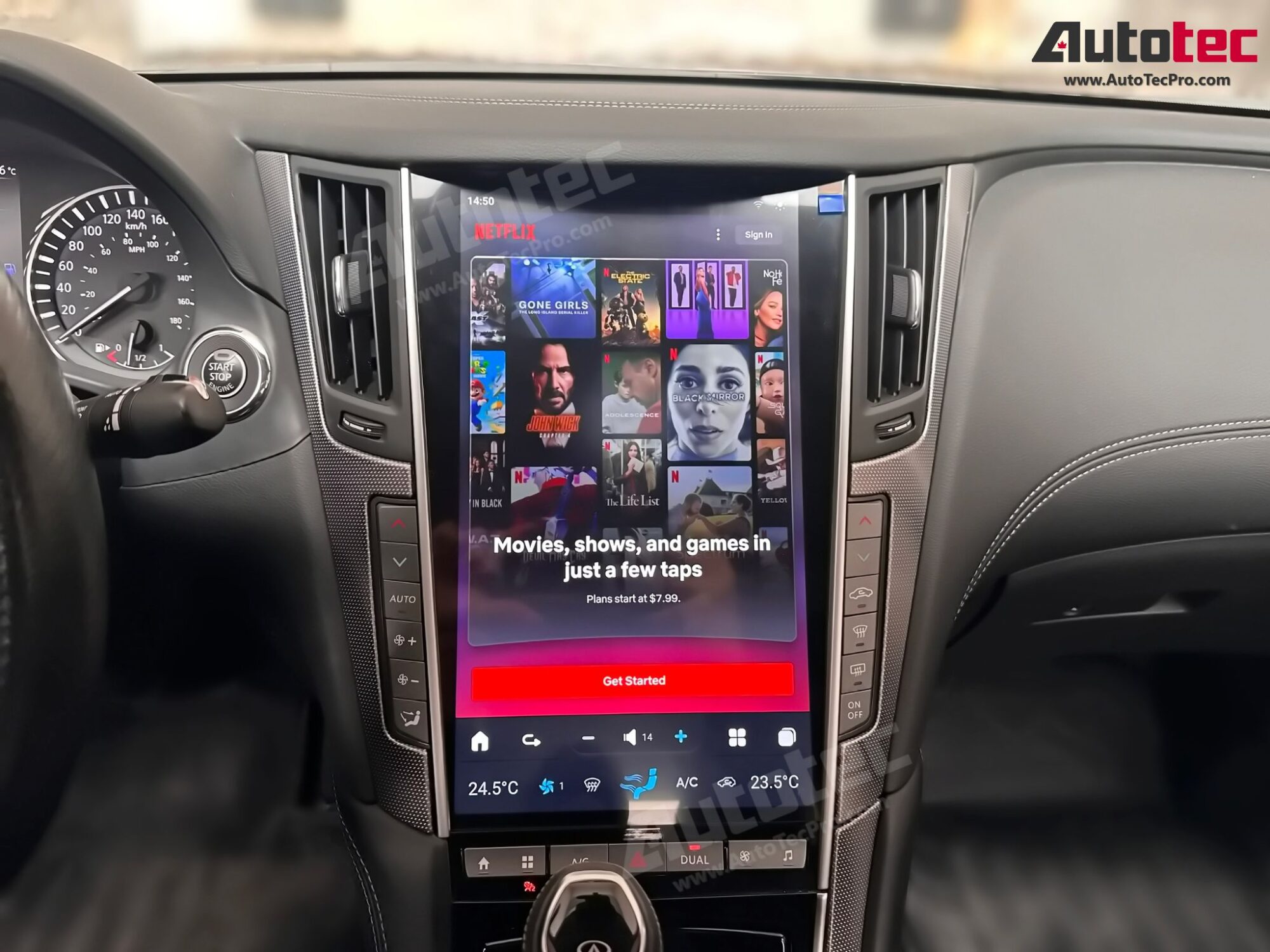 Infiniti Q50 / Q60 (2020 – 2023) 13.6″ (Mark 7) IPS HD 1080P Touch-Screen Navigation & Infotainment System | Android 13 | GPS | BT | Wifi | 4G LTE | CarPlay