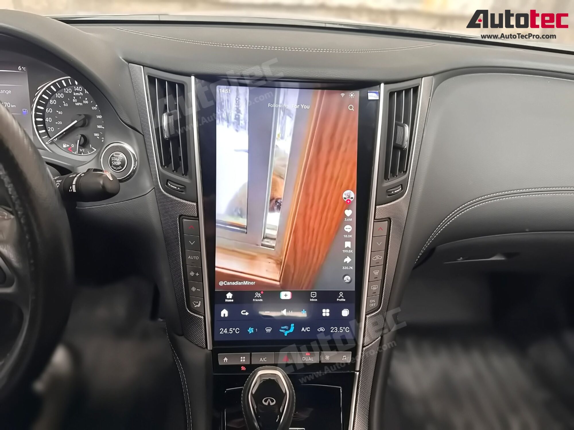 Infiniti Q50 / Q60 (2020 – 2023) 13.6″ (Mark 7) IPS HD 1080P Touch-Screen Navigation & Infotainment System | Android 13 | GPS | BT | Wifi | 4G LTE | CarPlay