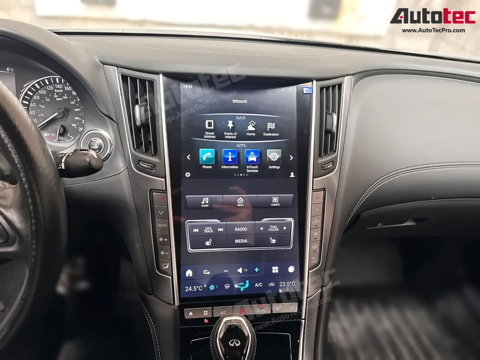 Infiniti Q50 / Q60 (2020 – 2023) 13.6″ (Mark 7) IPS HD 1080P Touch-Screen Navigation & Infotainment System | Android 13 | GPS | BT | Wifi | 4G LTE | CarPlay