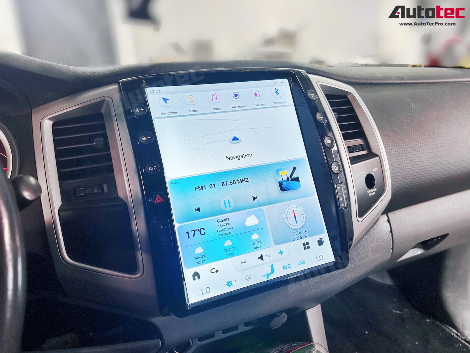 Toyota Tacoma (2005 – 2015) 12.1″ HD Touch-Screen Android Navigation System | Android 13 | GPS | BT | WiFi | Camera | CarPlay