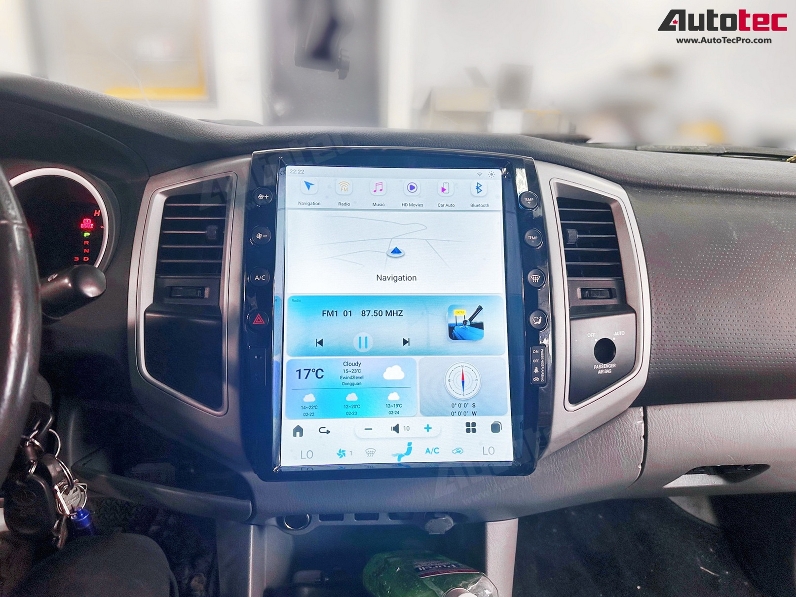 Toyota Tacoma (2005 – 2015) 12.1″ HD Touch-Screen Android Navigation System | Android 13 | GPS | BT | WiFi | Camera | CarPlay