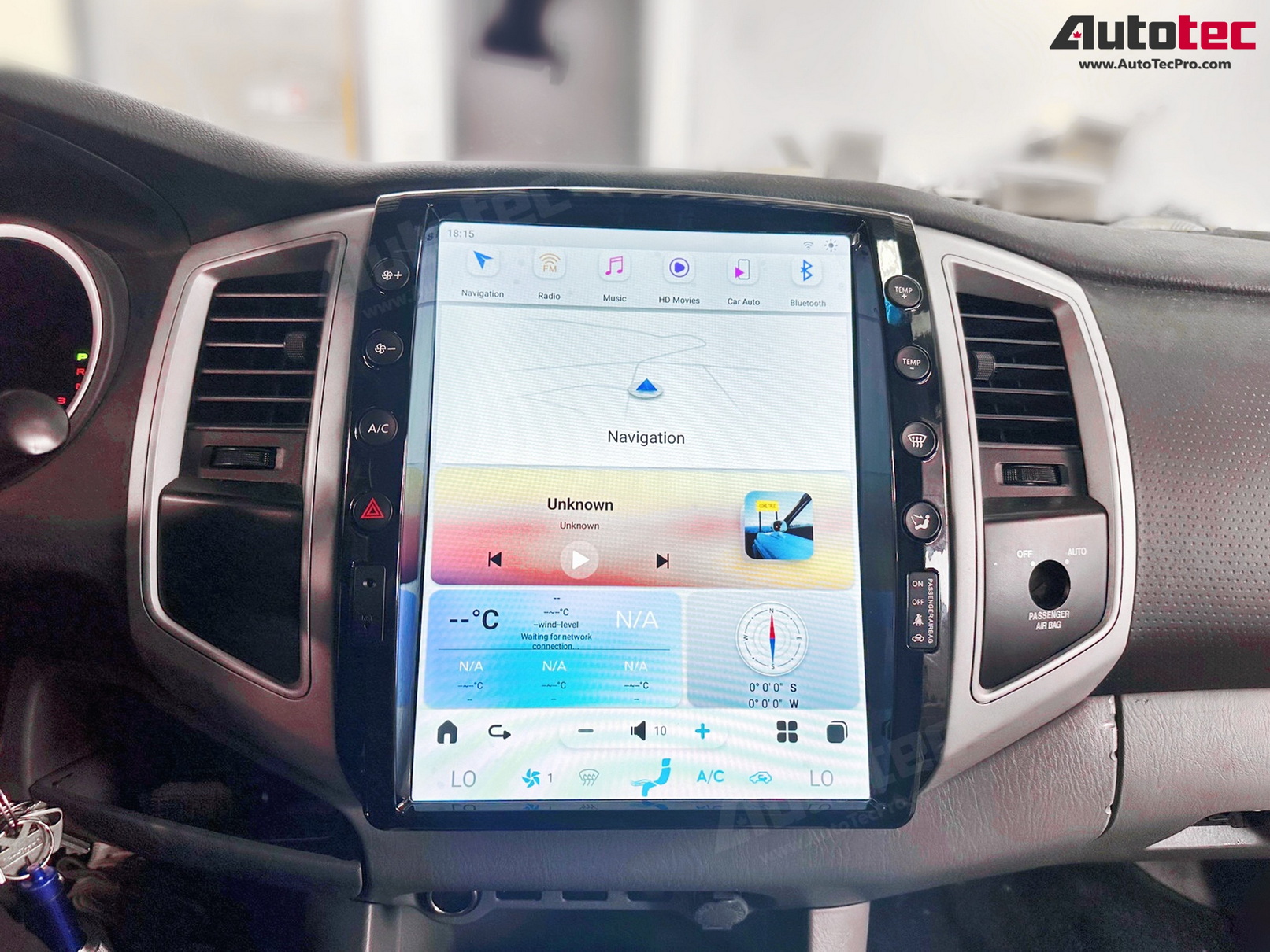 Toyota Tacoma (2005 – 2015) 12.1″ HD Touch-Screen Android Navigation System | Android 13 | GPS | BT | WiFi | Camera | CarPlay