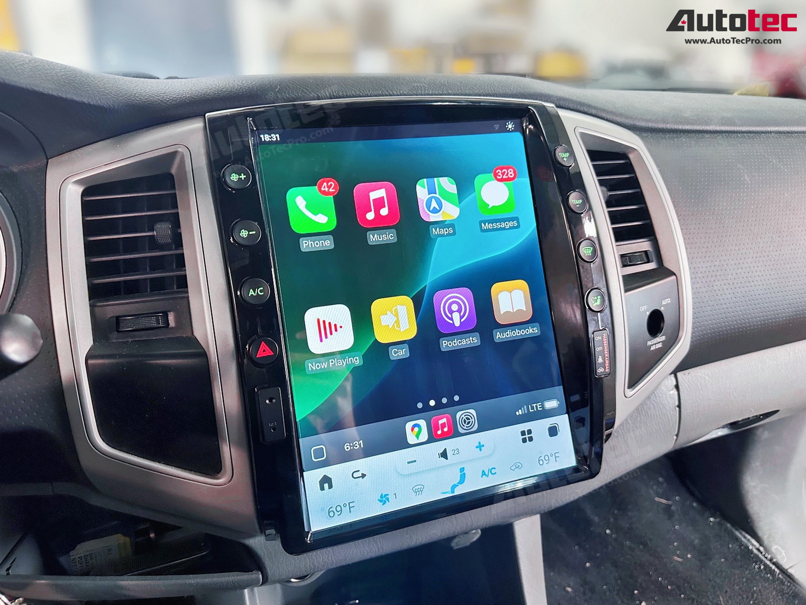 Toyota Tacoma (2005 – 2015) 12.1″ HD Touch-Screen Android Navigation System | Android 13 | GPS | BT | WiFi | Camera | CarPlay