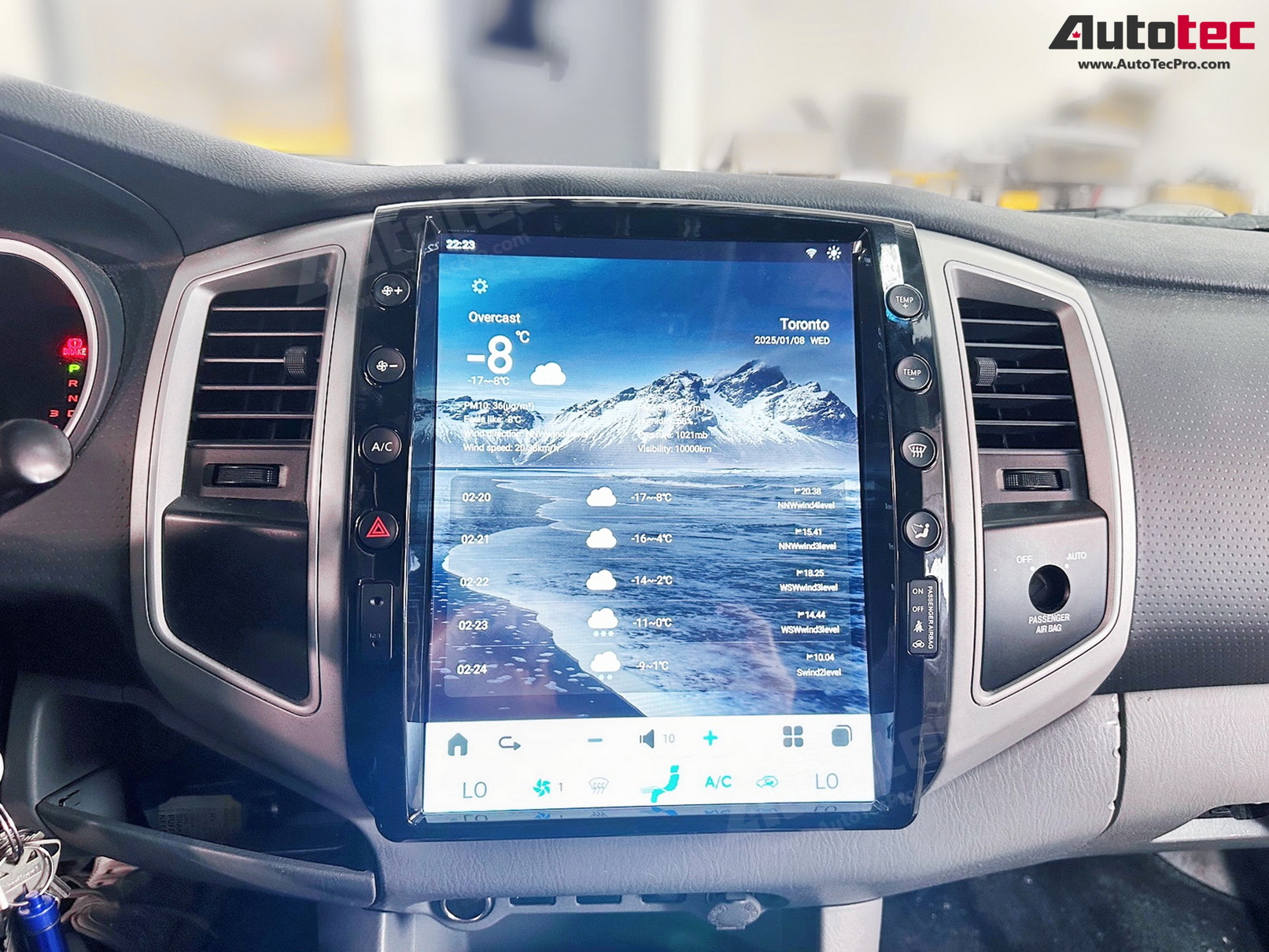 Toyota Tacoma (2005 – 2015) 12.1″ HD Touch-Screen Android Navigation System | Android 13 | GPS | BT | WiFi | Camera | CarPlay