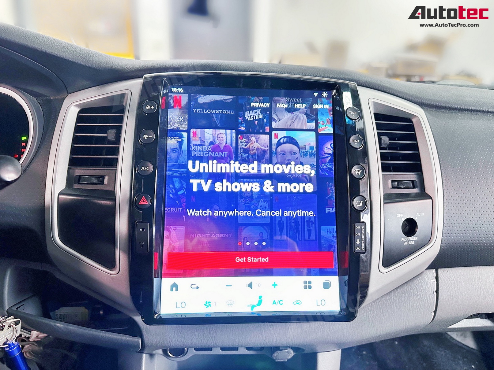 Toyota Tacoma (2005 – 2015) 12.1″ HD Touch-Screen Android Navigation System | Android 13 | GPS | BT | WiFi | Camera | CarPlay