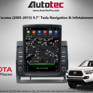 Toyota Tacoma (2005 – 2013) 9.7″ Tesla Style HD Touch-Screen Android Navigation System | GPS | BT | WiFi | Camera | CarPlay